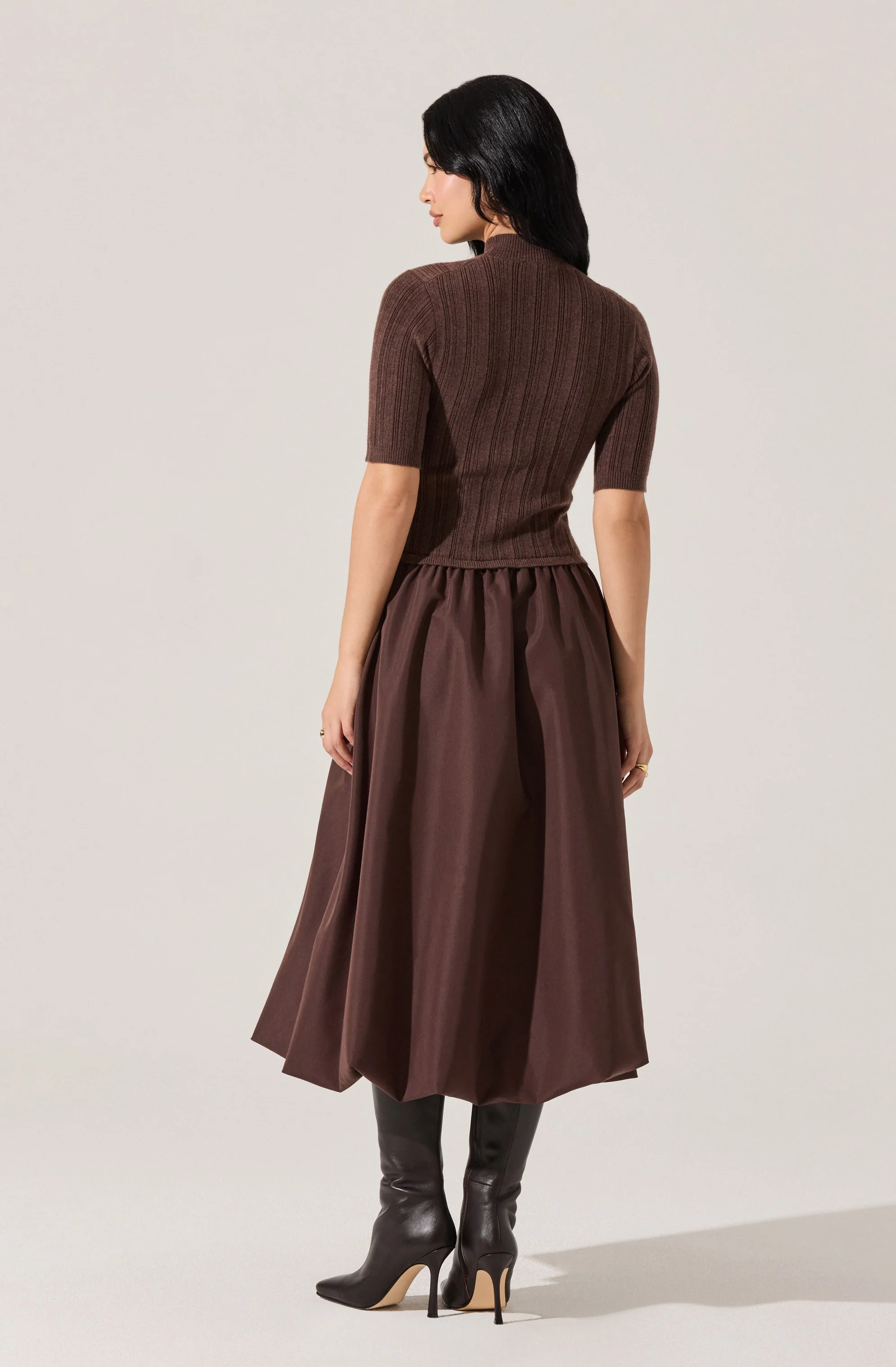 Caerlion Contrast Knit Midi Dress - Image 8