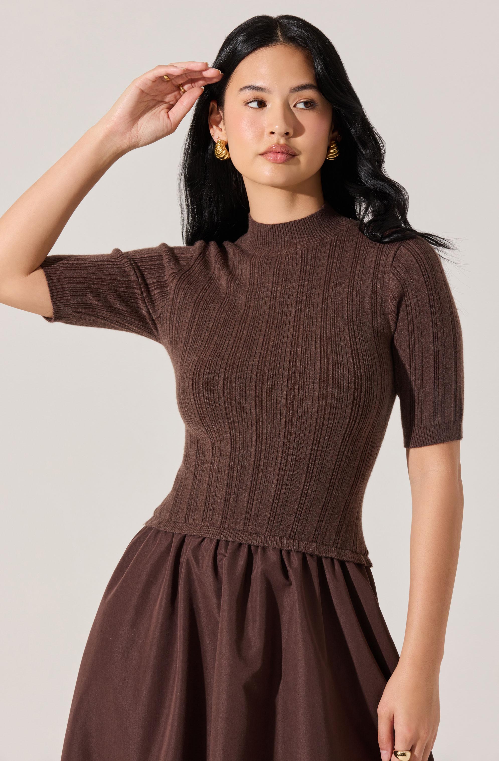 Caerlion Contrast Knit Midi Dress - Image 9