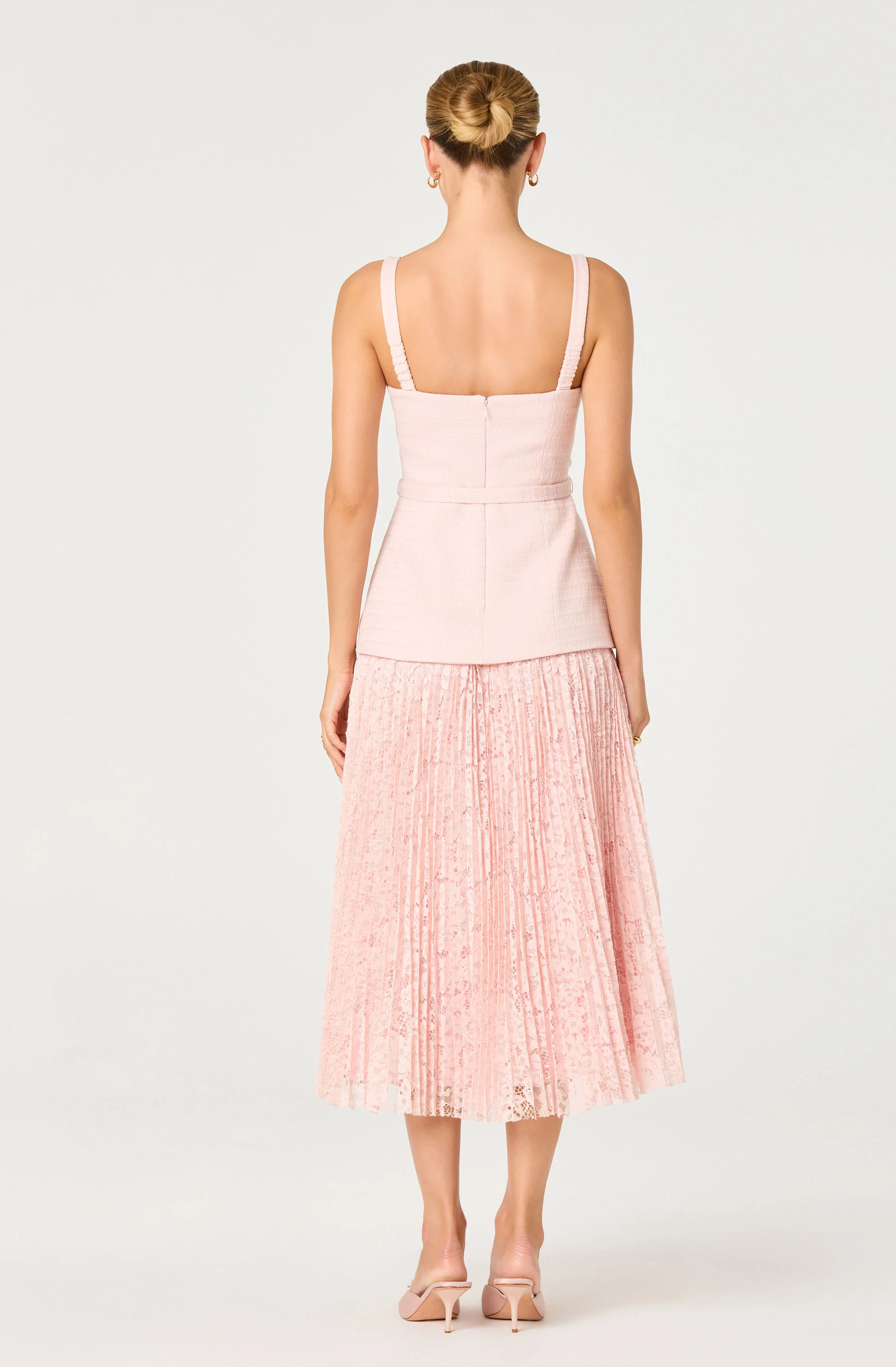 Caitlin Mixed Media Tweed Midi Dress - Image 12