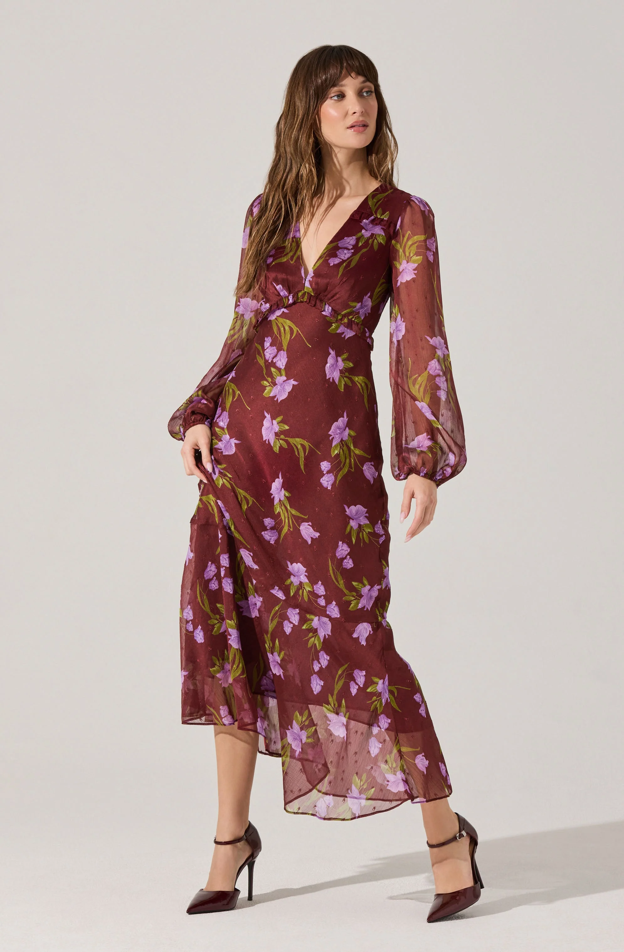 Calantha V-Neck Floral Maxi Dress - Image 3