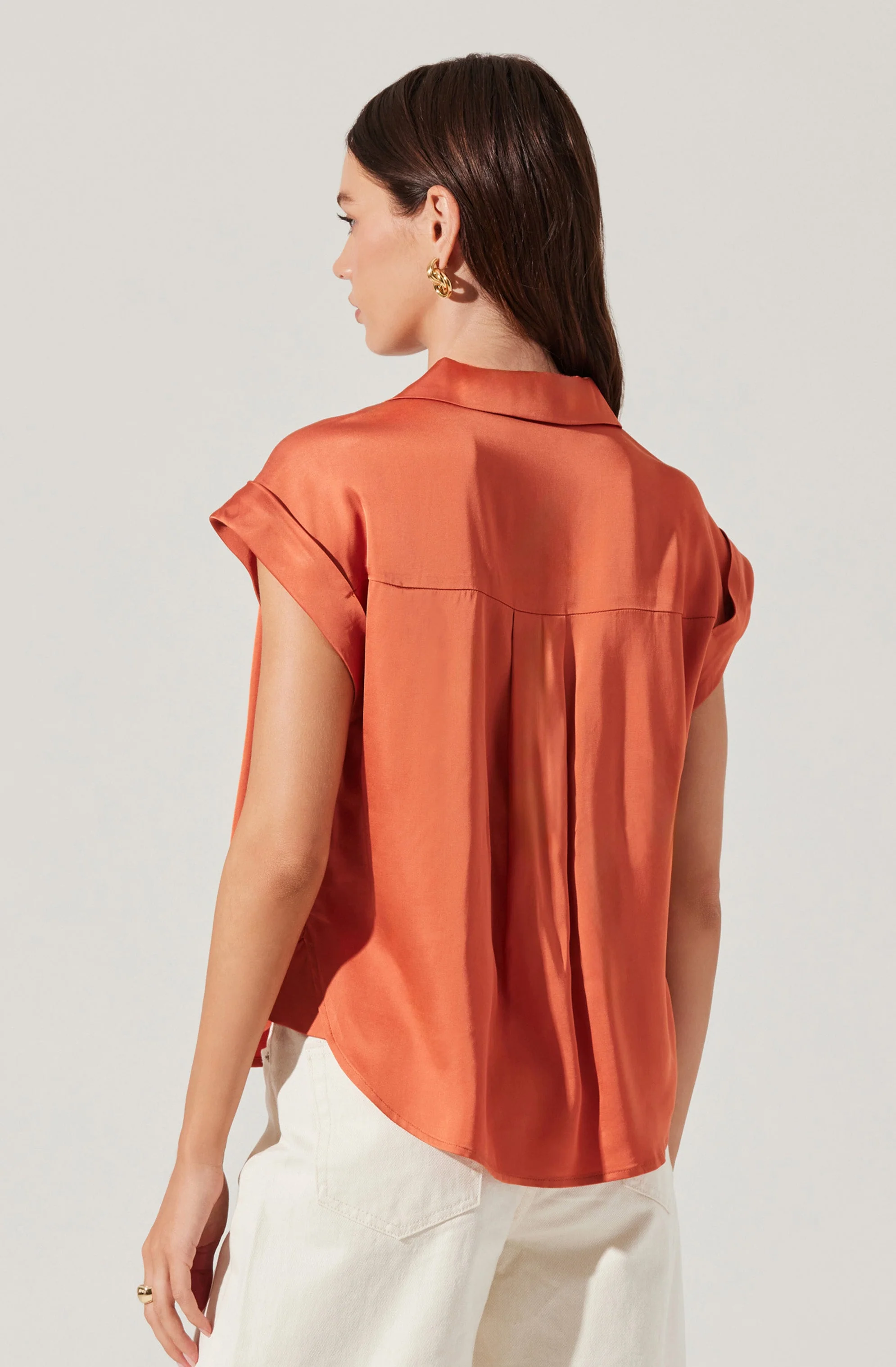 Callen Satin Button Up Top - Image 2