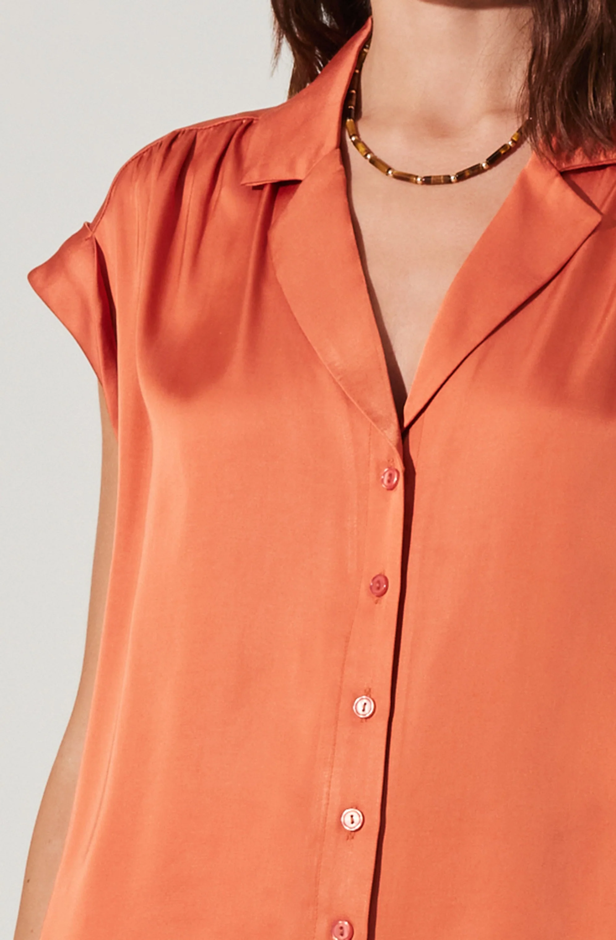 Callen Satin Button Up Top - Image 3