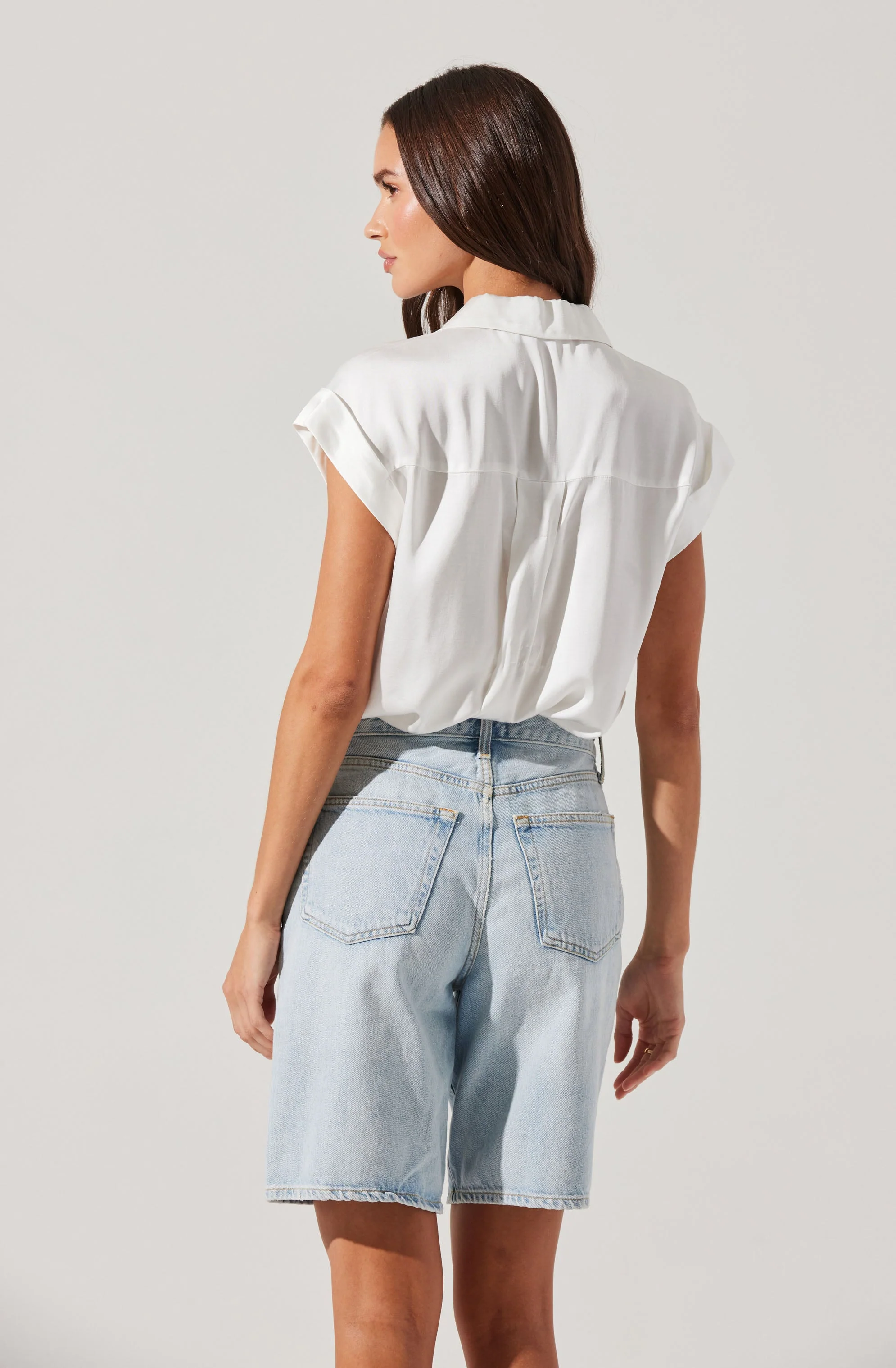 Callen Satin Button Up Top - Image 8