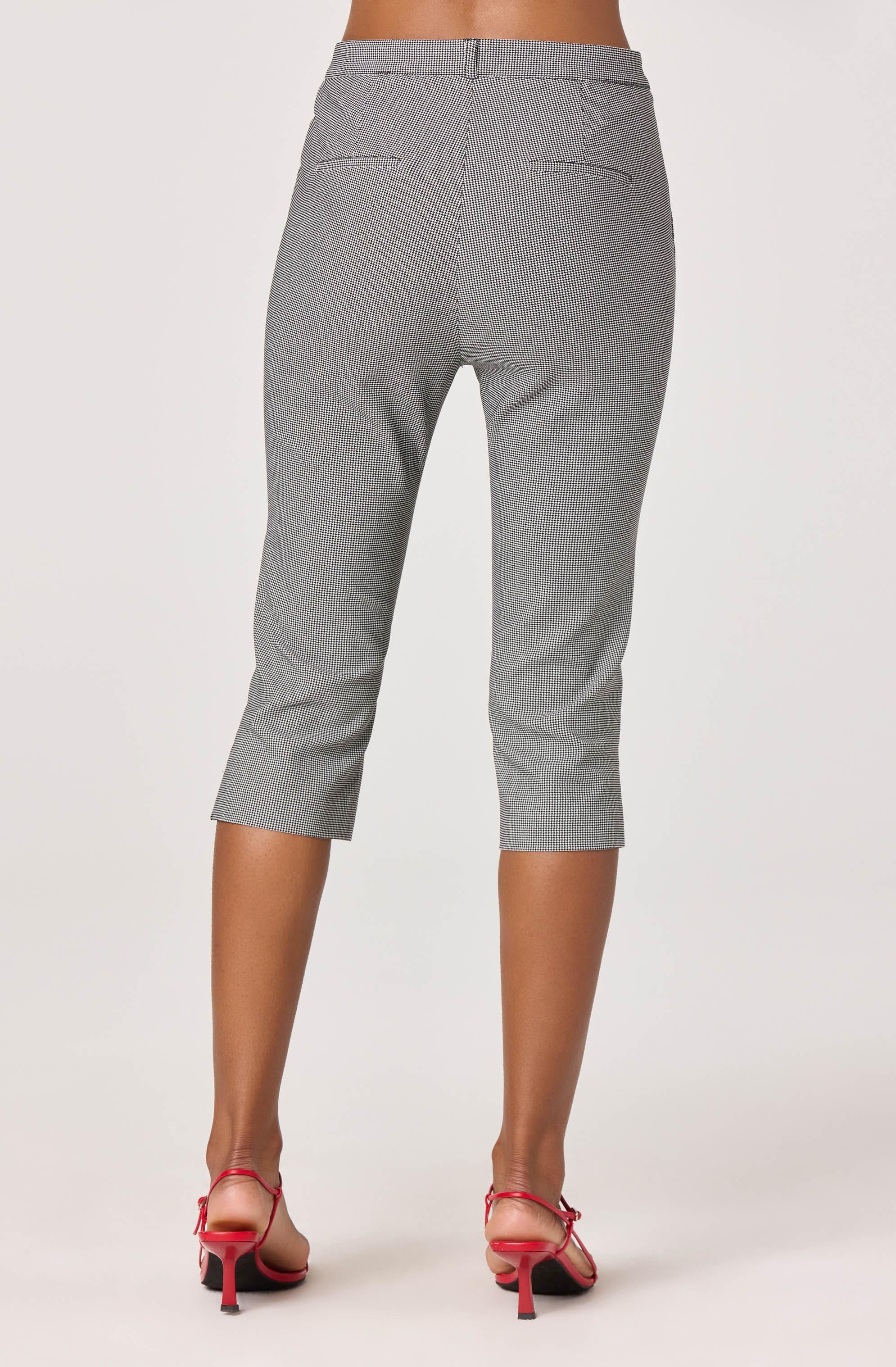 Cardin Houndstooth High-Rise Capri Pants - Image 3