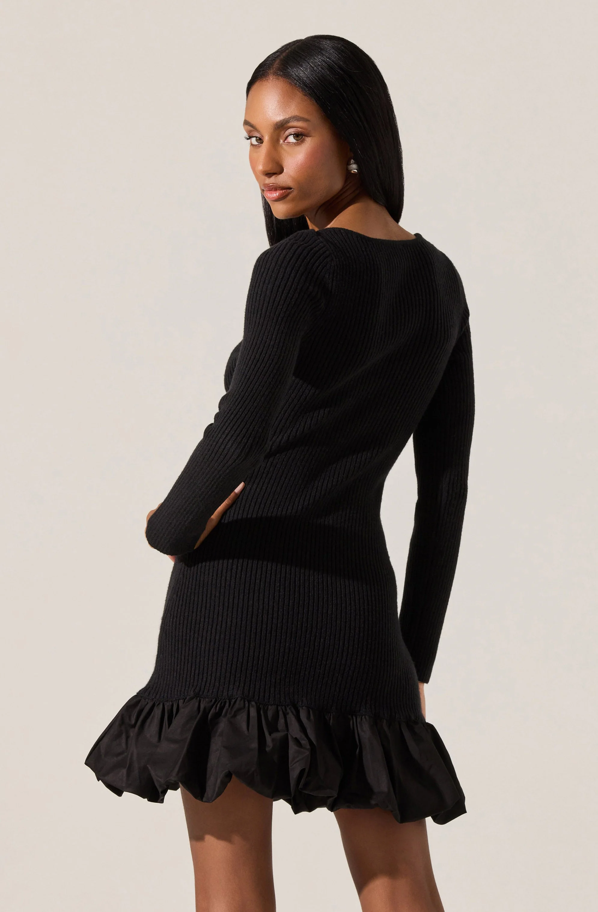 Carlene Ribbed Mini Sweater Dress - Image 5