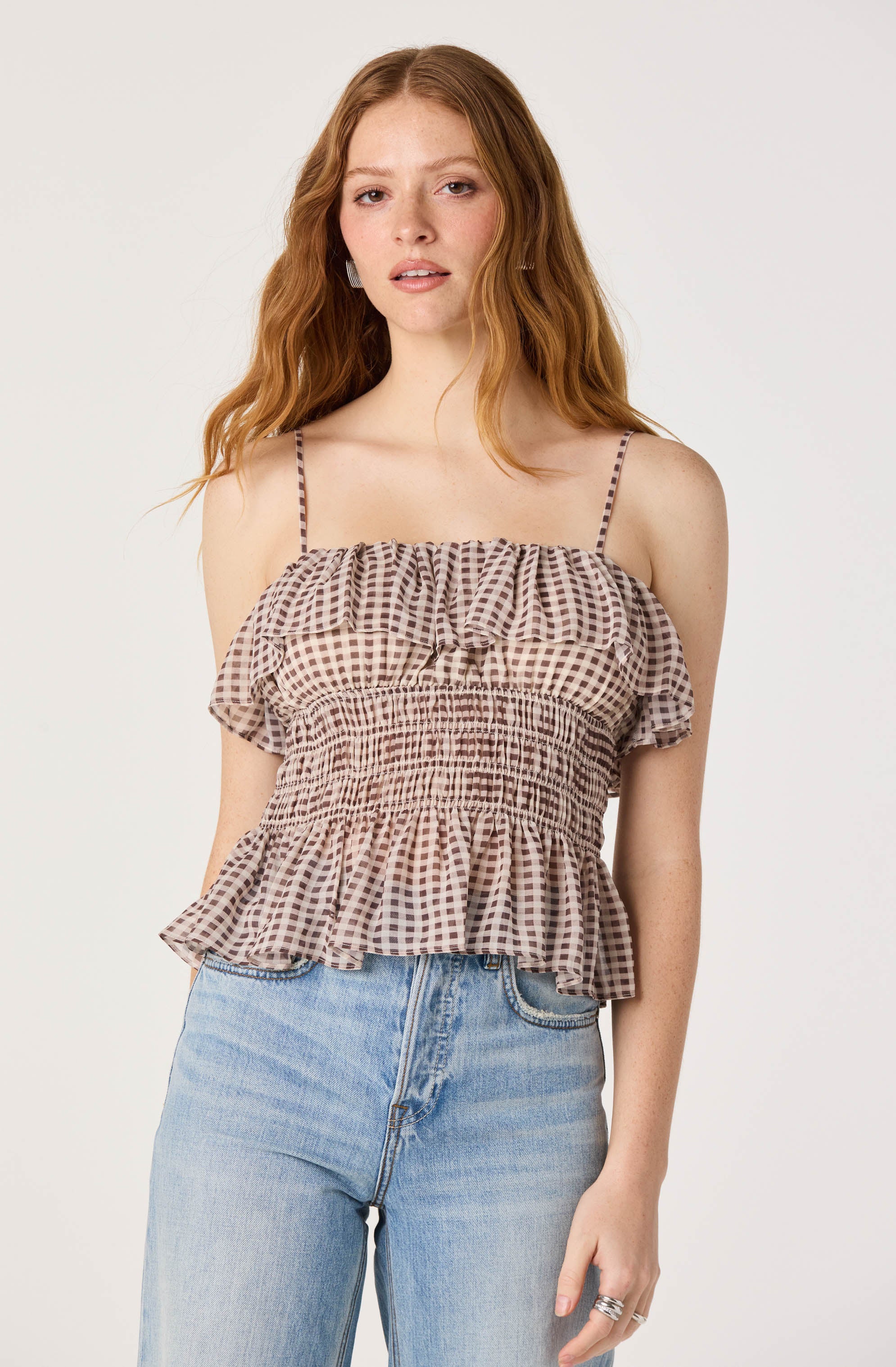 Carmelitha Smocked Ruffle Peplum Top - Image 3