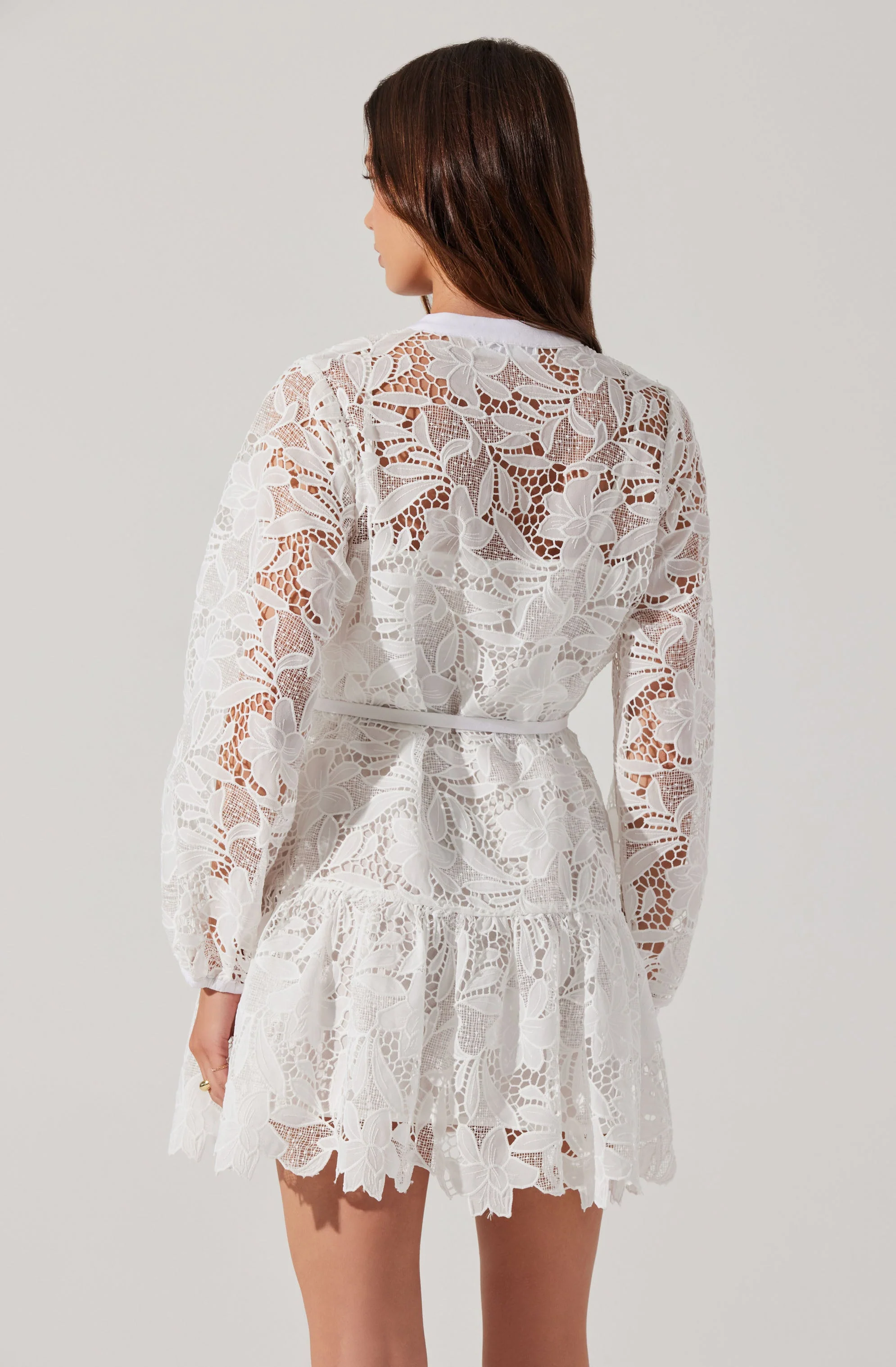 Celie Crochet Lace Mini Dress - Image 6