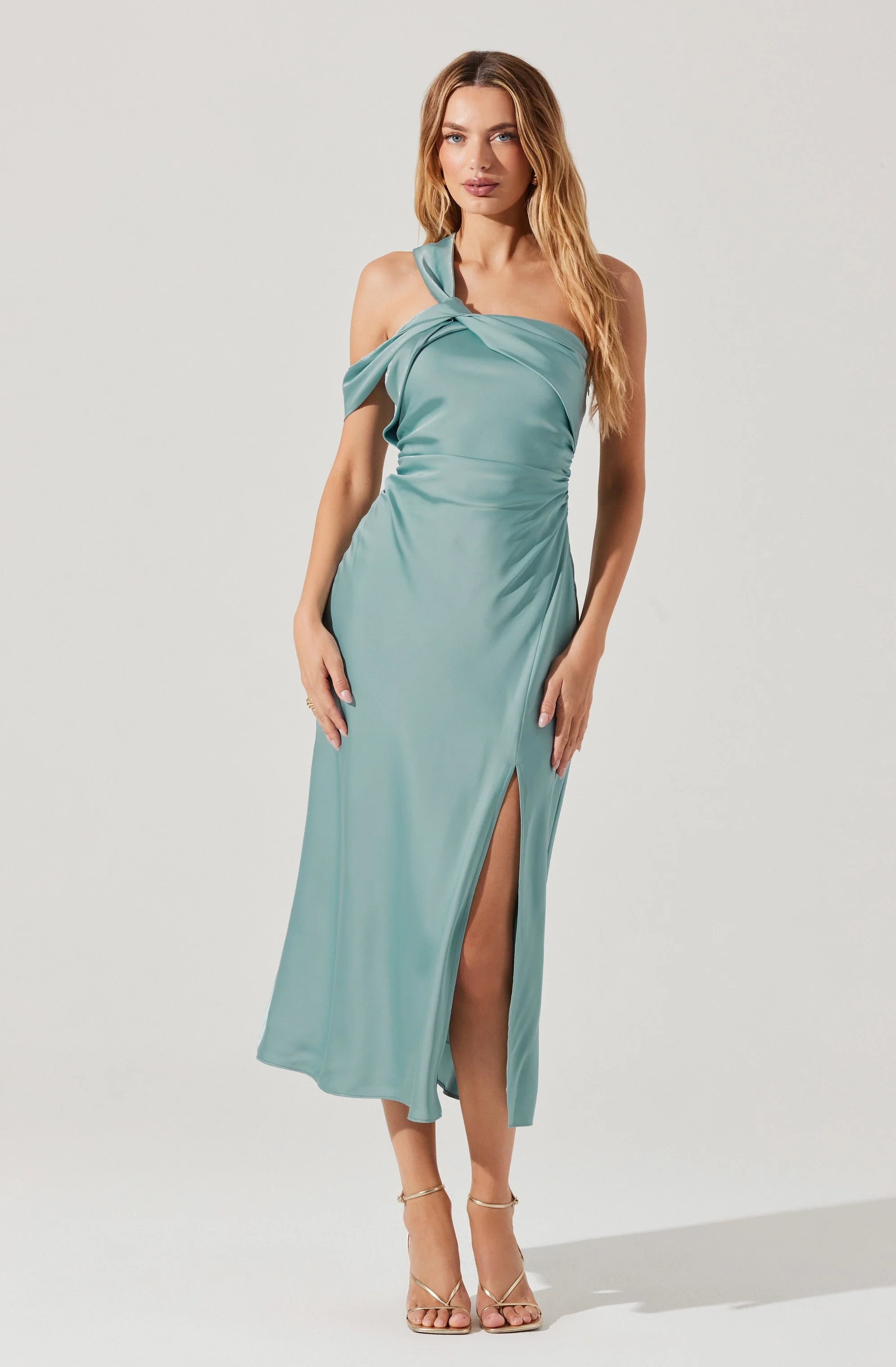 Cersei One Shoulder Midi Dress - Image 10