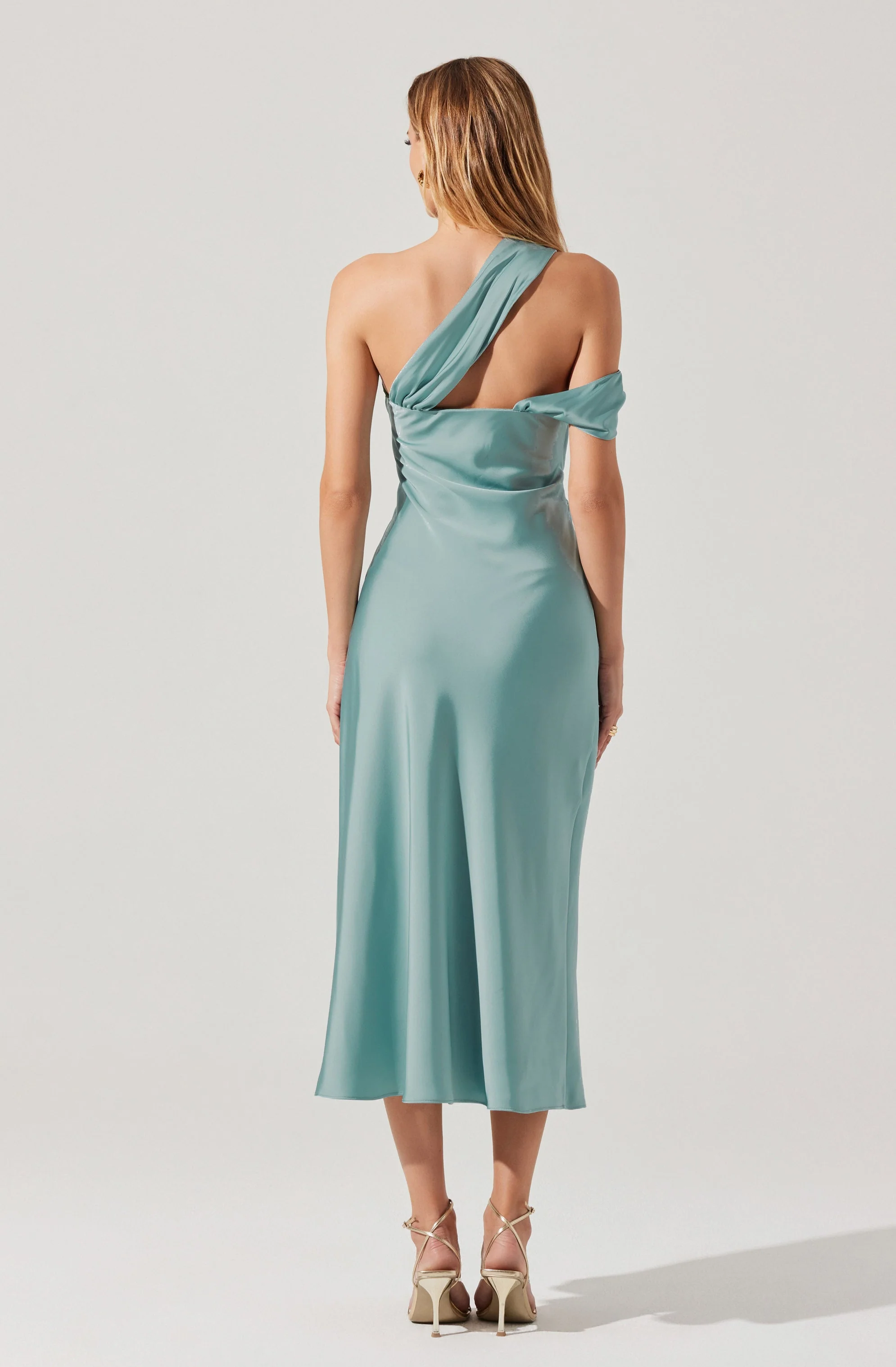 Cersei One Shoulder Midi Dress - Image 9