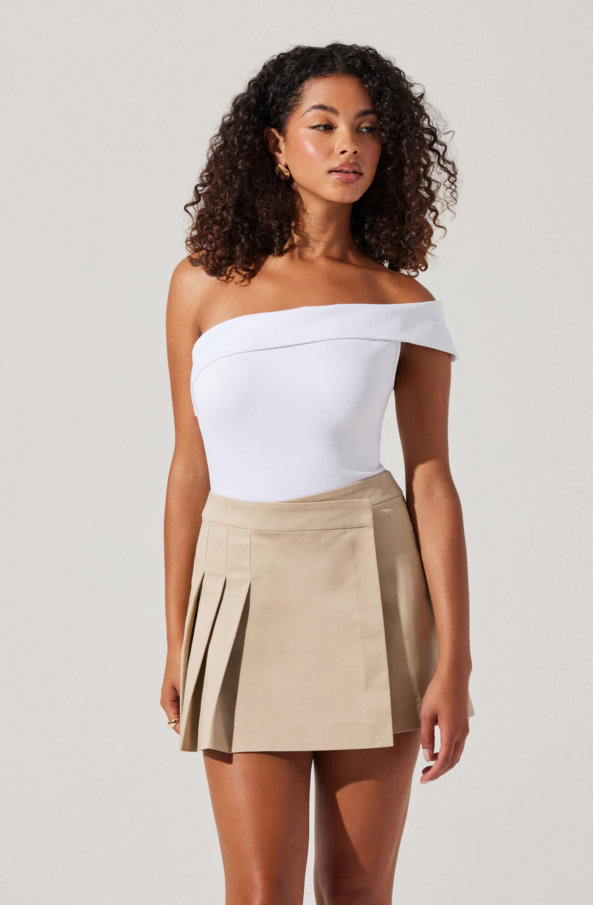 Chana Pleated Wrap Mini Skirt - Image 4