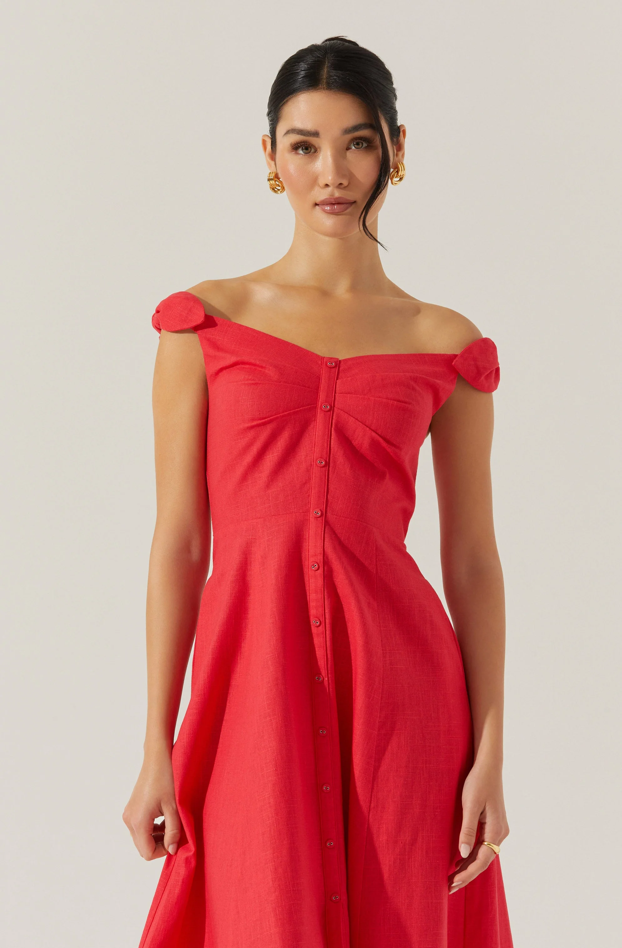 Charelin Linen Off Shoulder Dress - Image 5
