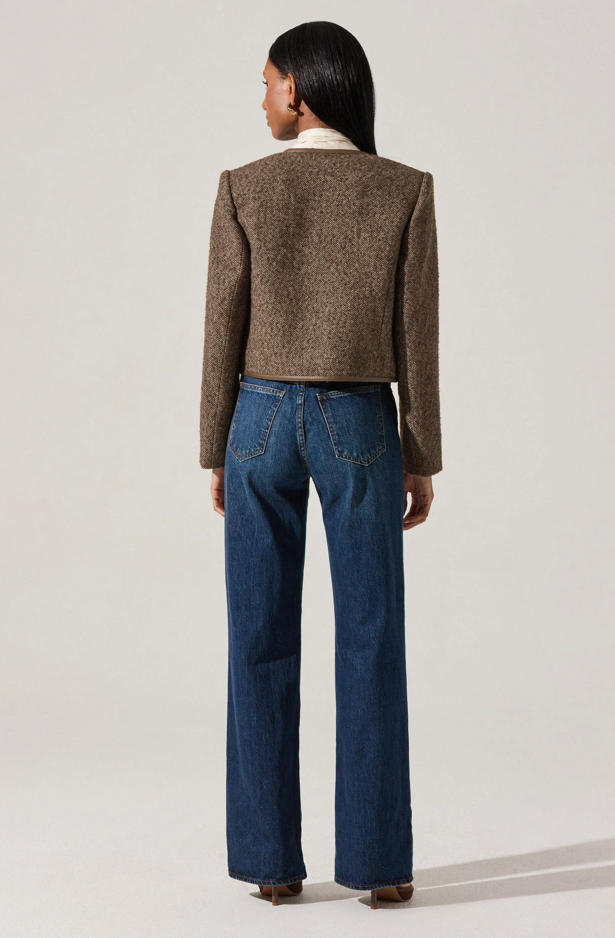 Chiara Faux Leather Trim Jacket - Image 4