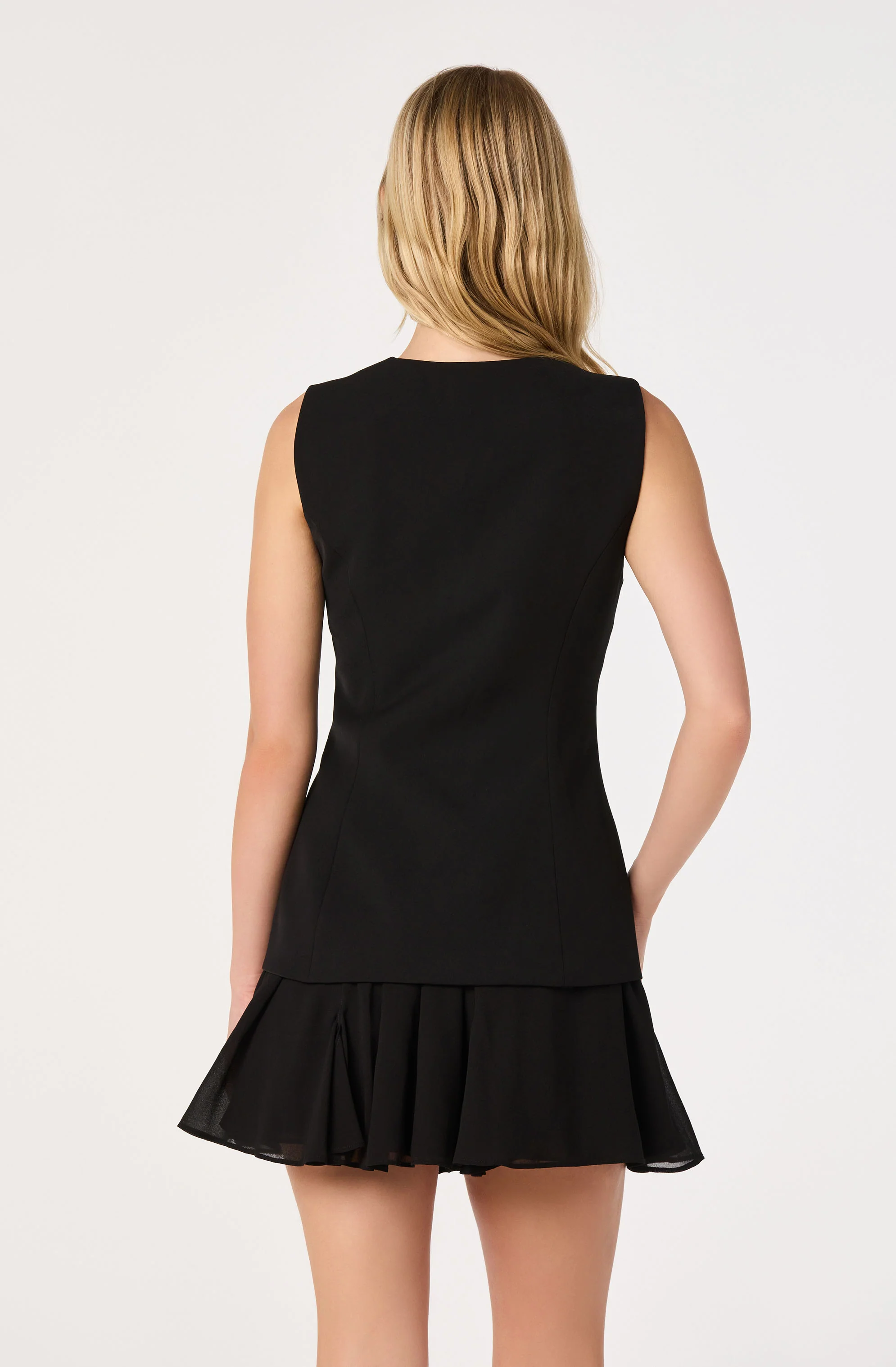 Christen Button-Front Vest Mini Dress - Image 10
