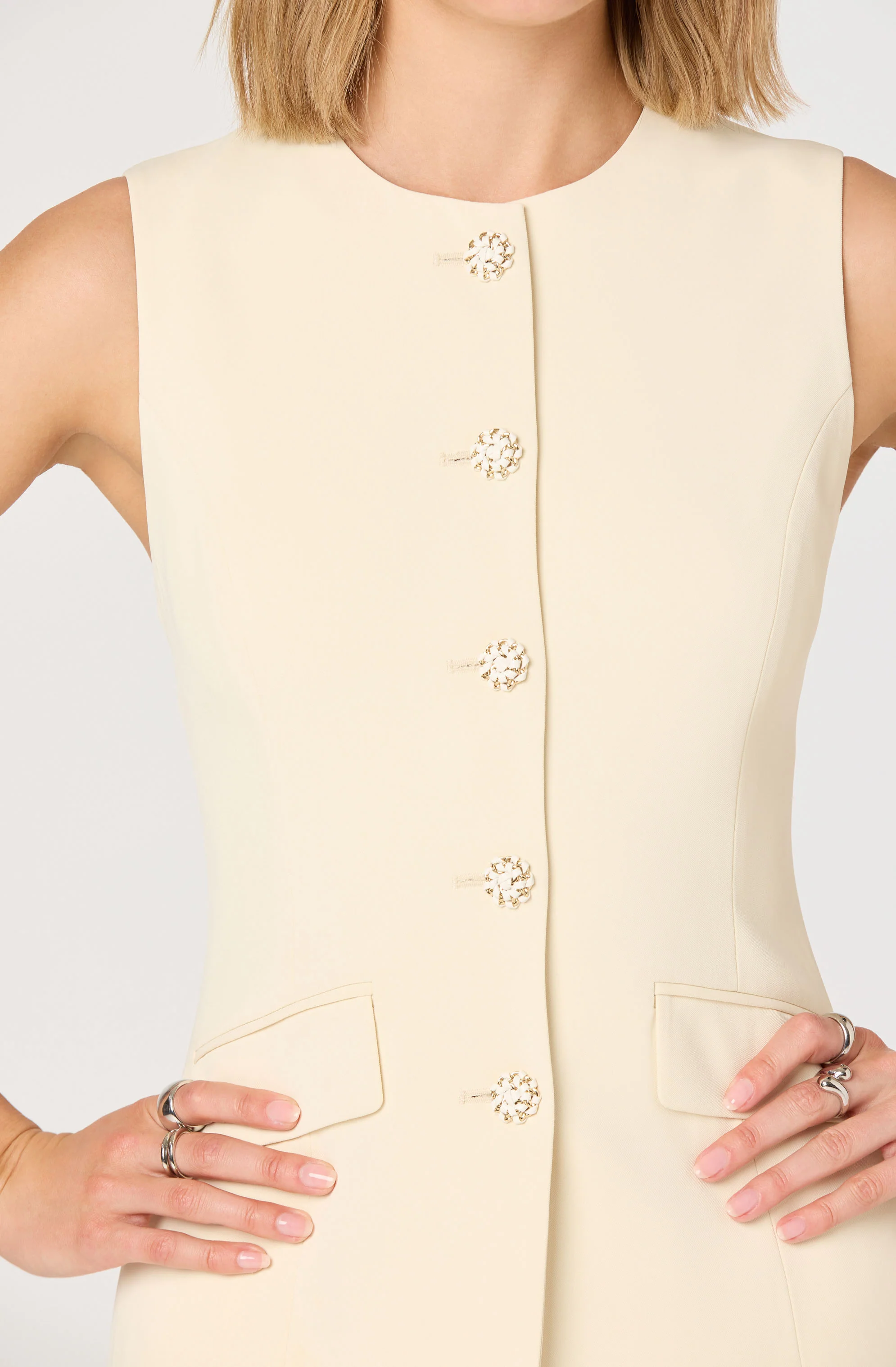 Christen Button-Front Vest Mini Dress - Image 4