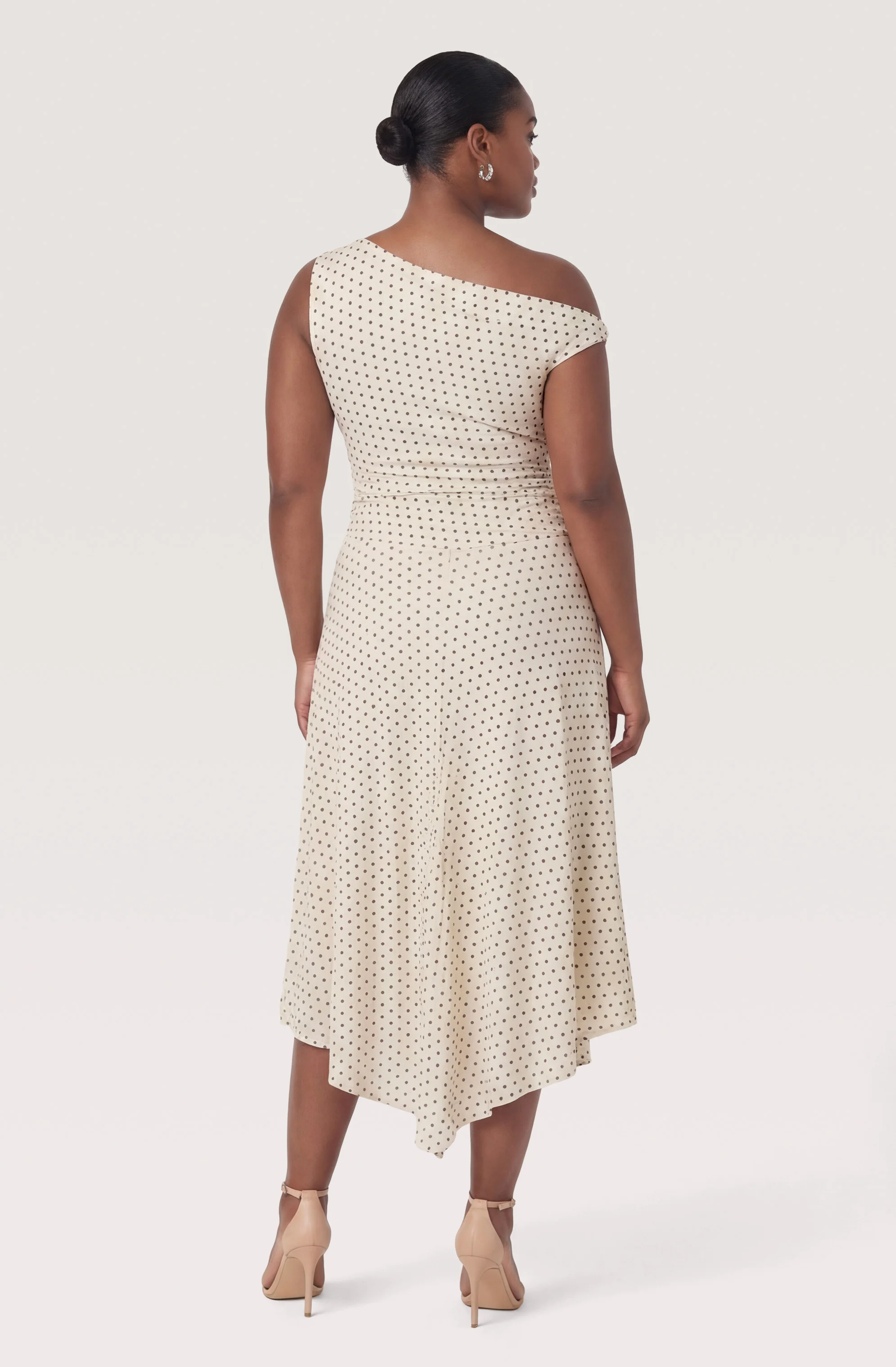 Ciarra Off-Shoulder Asymmetric Midi Dress - Image 11