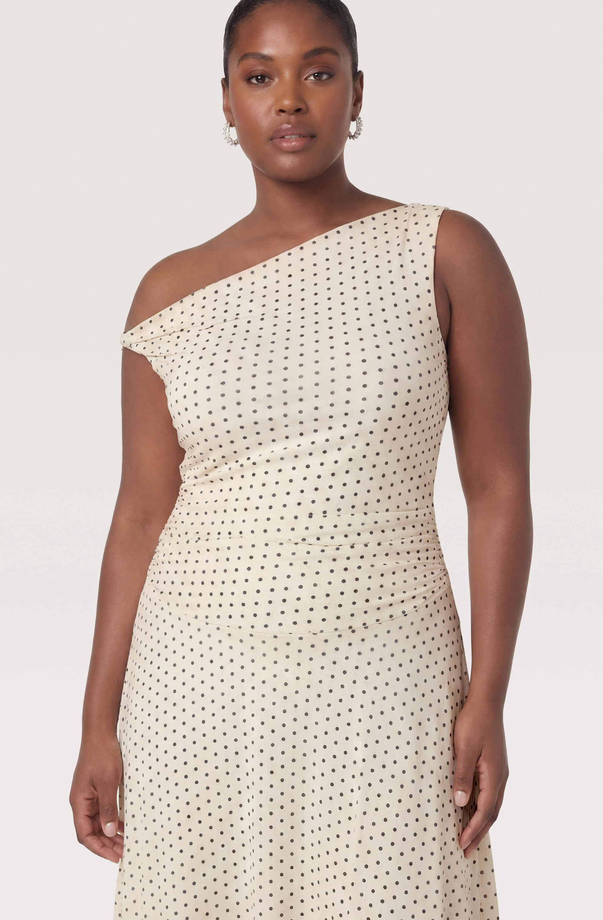 Ciarra Off-Shoulder Asymmetric Midi Dress - Image 12