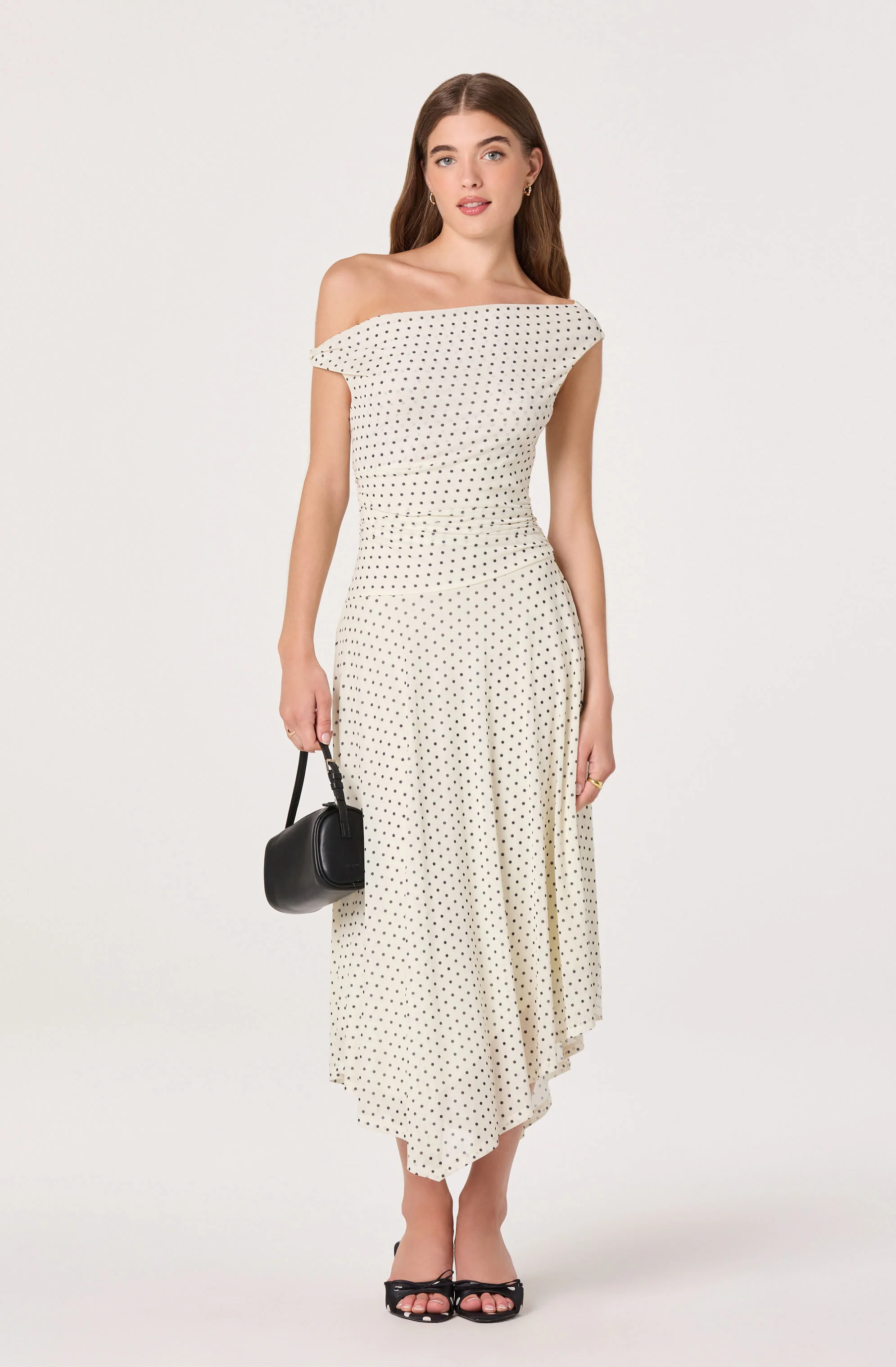 Ciarra Off-Shoulder Asymmetric Midi Dress - Image 5