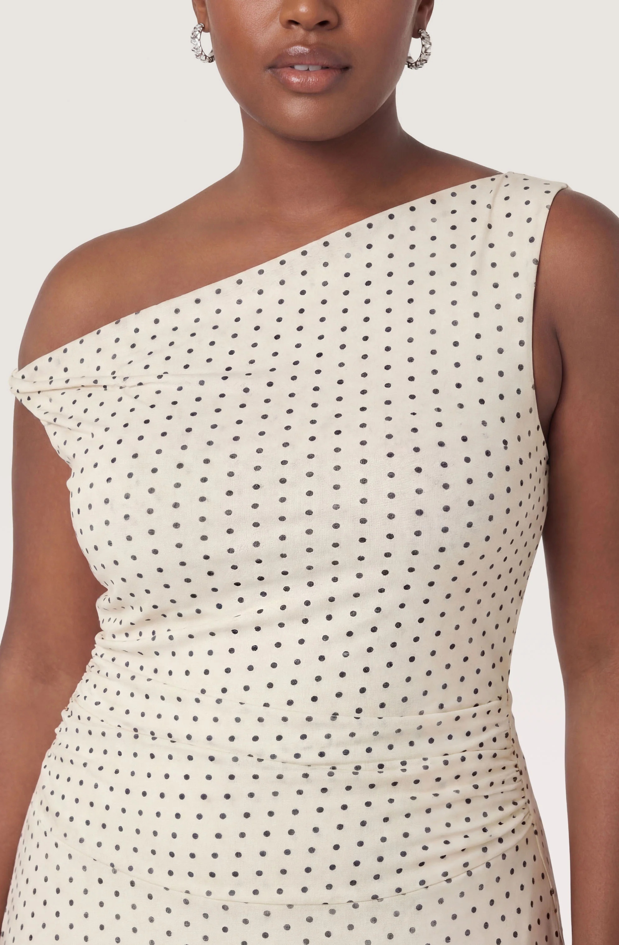 Ciarra Off-Shoulder Asymmetric Midi Dress - Image 9