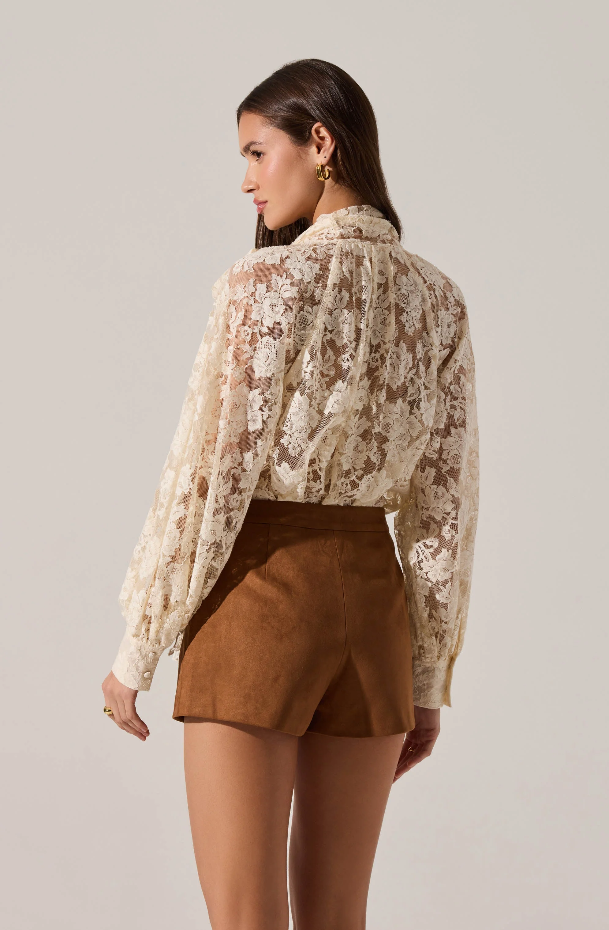 Cinthia Lace Bow Tie Top - Image 2