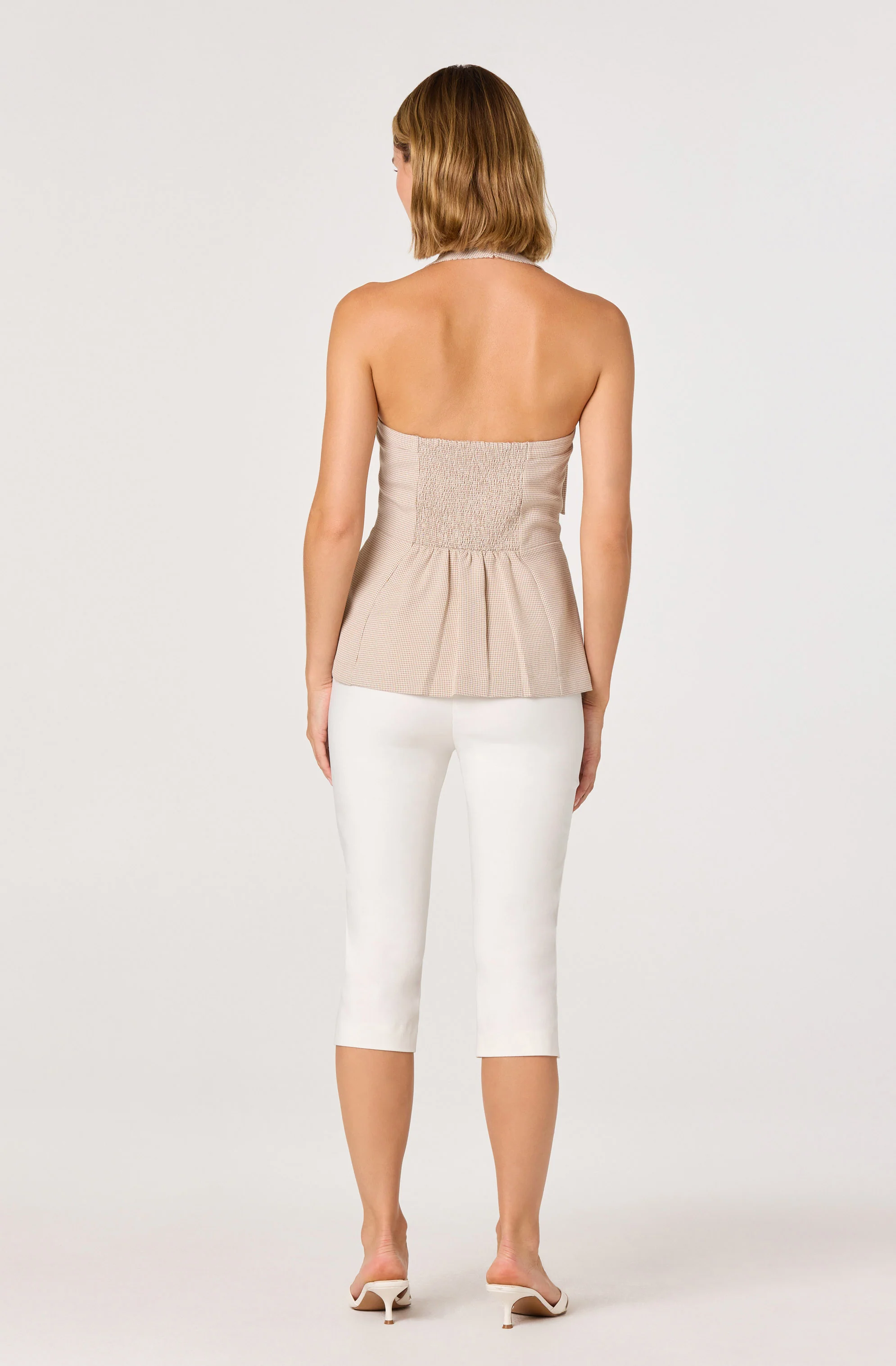 Cithara Checker Longline Halter Vest Top - Image 3