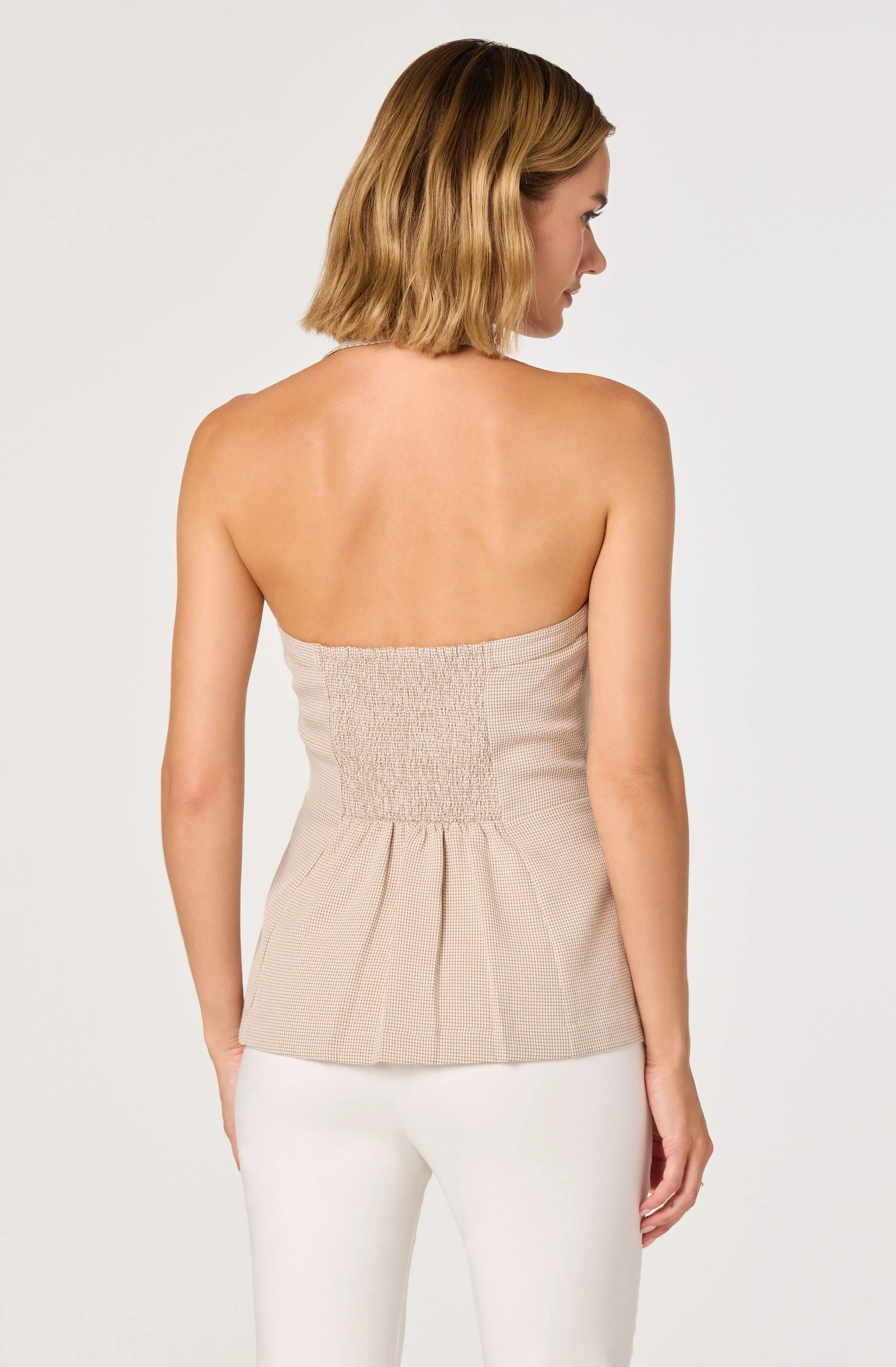 Cithara Checker Longline Halter Vest Top - Image 5