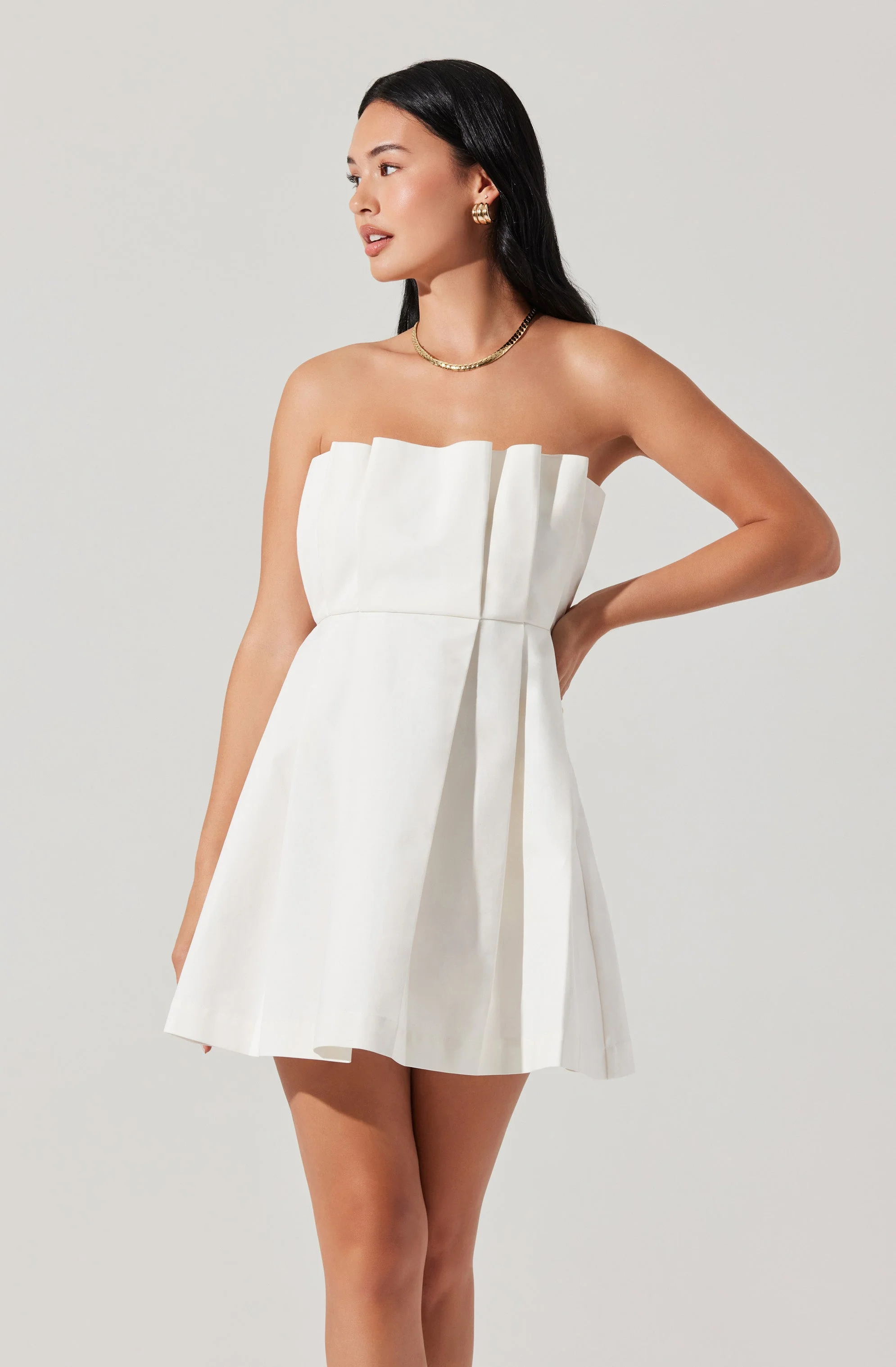 Clemira Pleated Mini Dress - Image 2