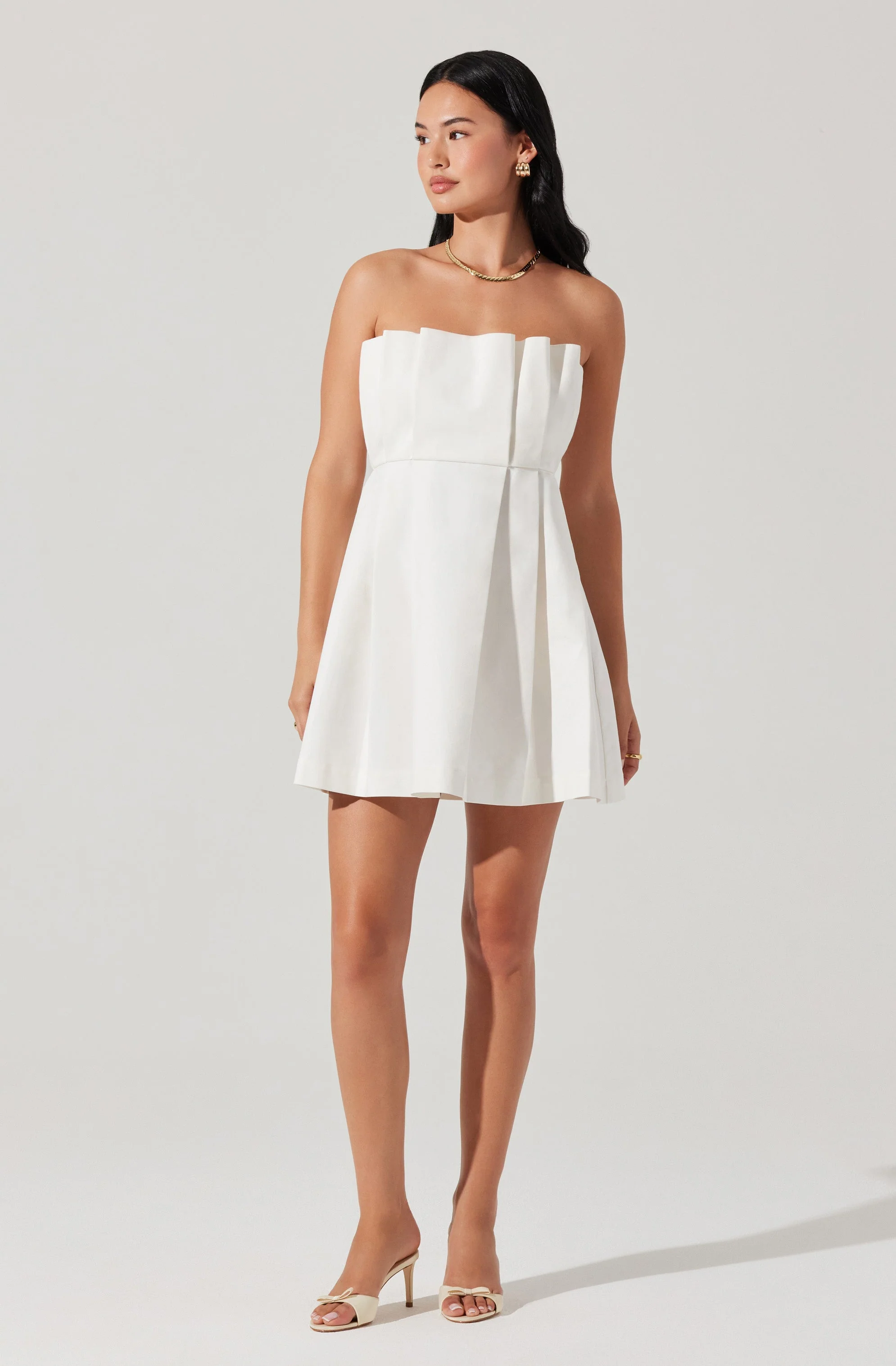 Clemira Pleated Mini Dress - Image 3
