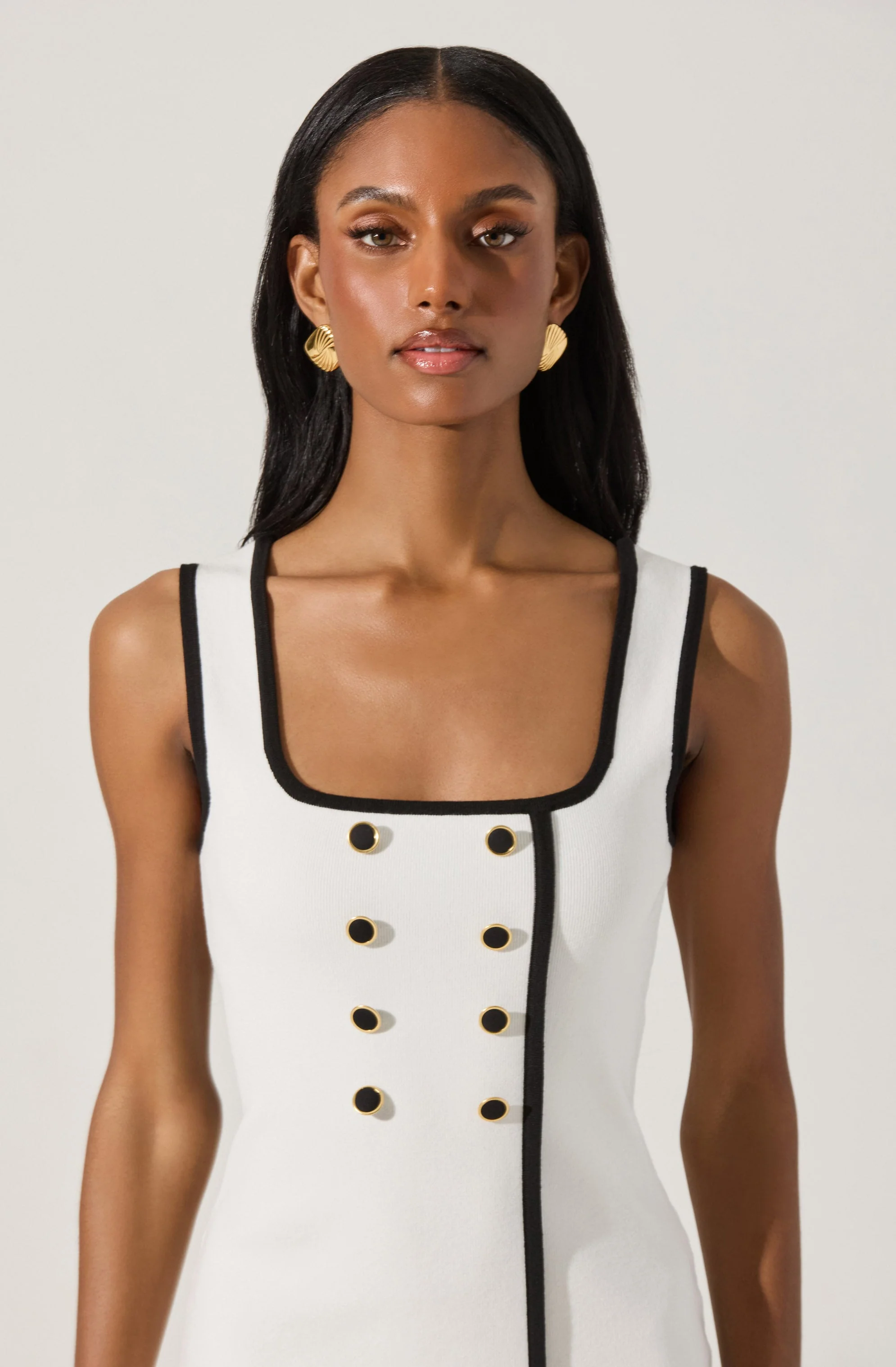 Contrast Trim Knit Mini Dress - Image 3