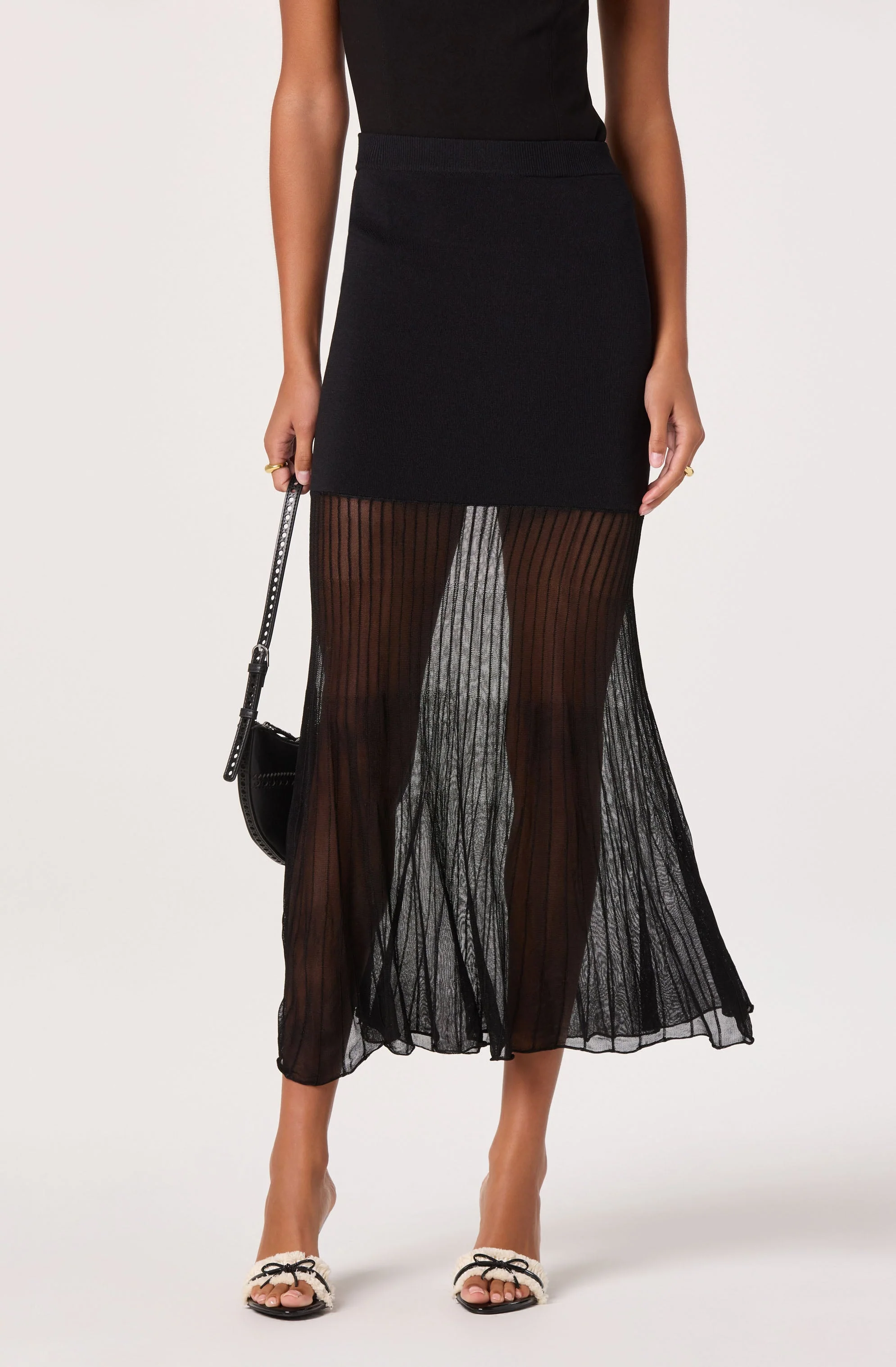 Semi Sheer Midi Skirt - Image 2