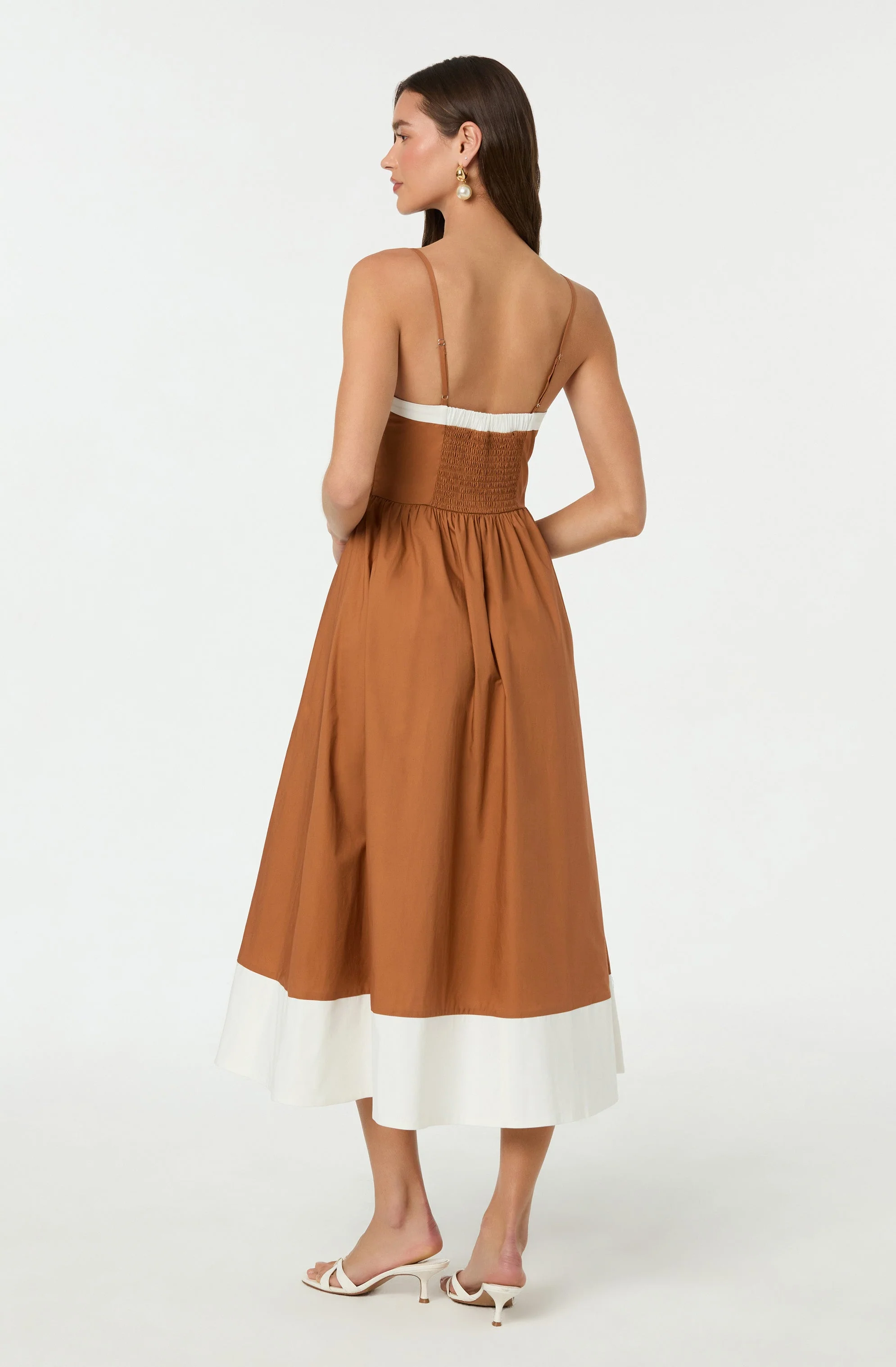 Contrast Sweetheart Midi Dress - Image 9