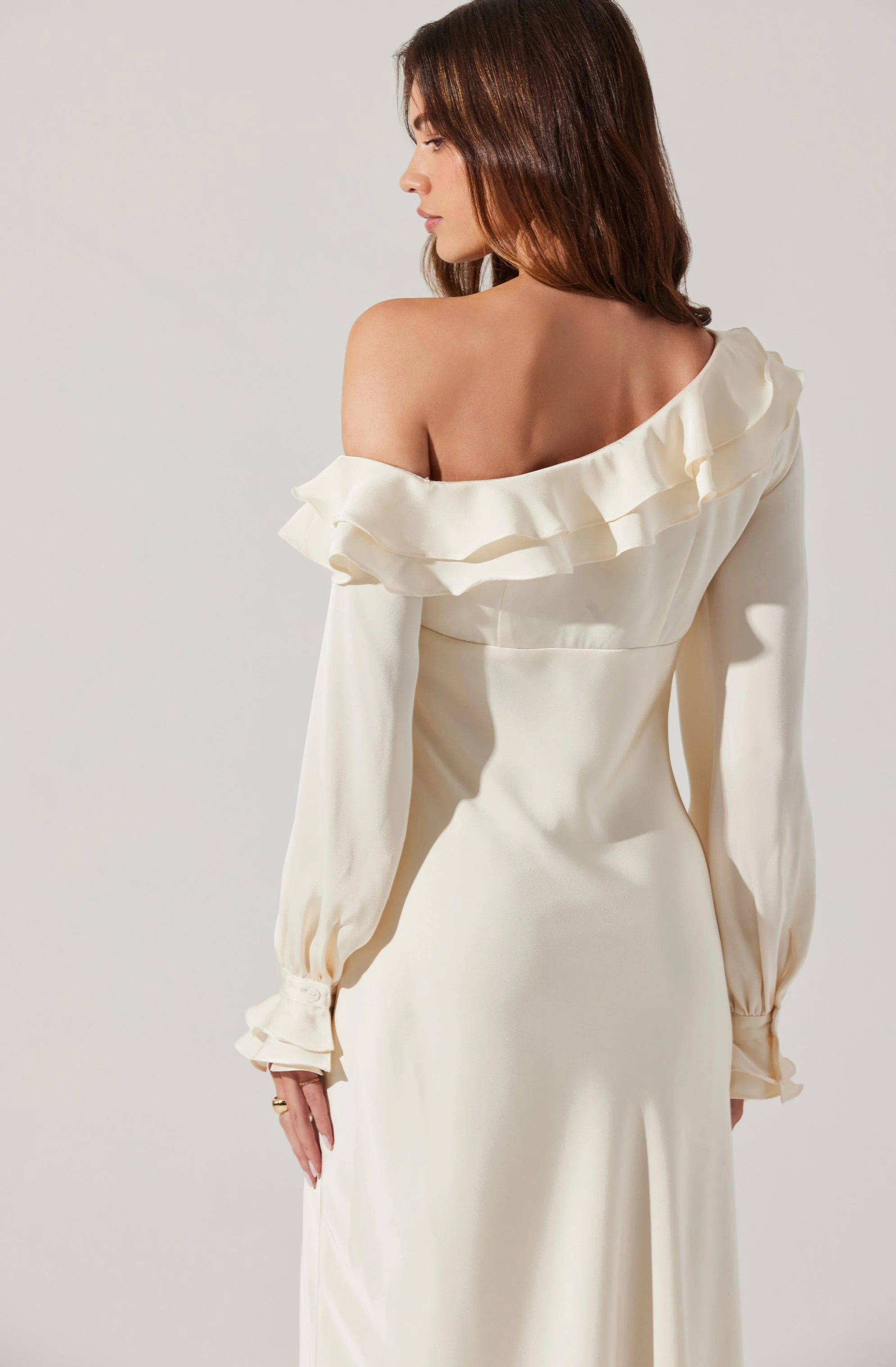Coraline Satin Maxi Dress - Image 5