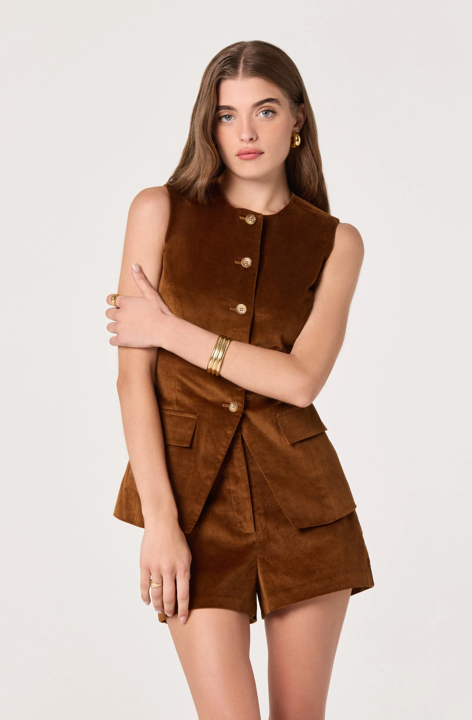 High-Rise Corduroy Shorts - Image 2