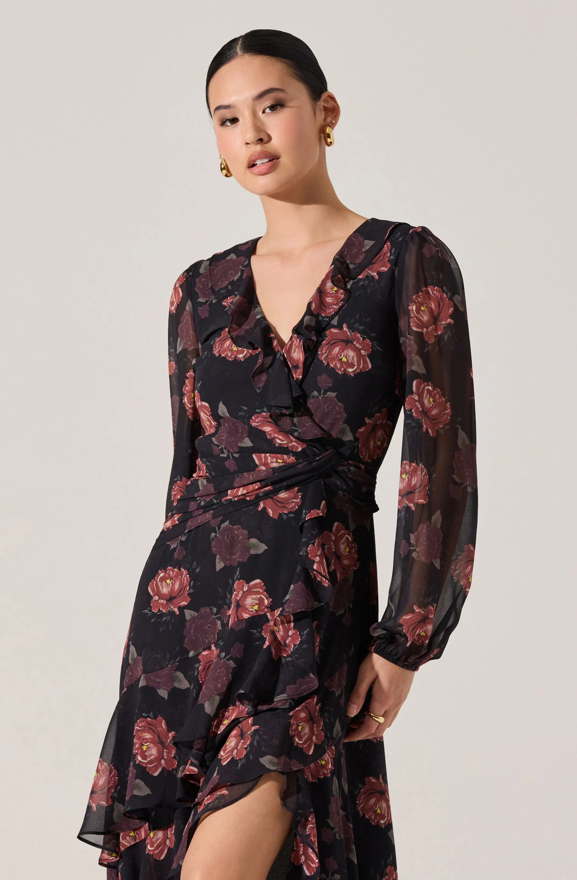 Corrina Floral Ruffle Maxi Dress - Image 2
