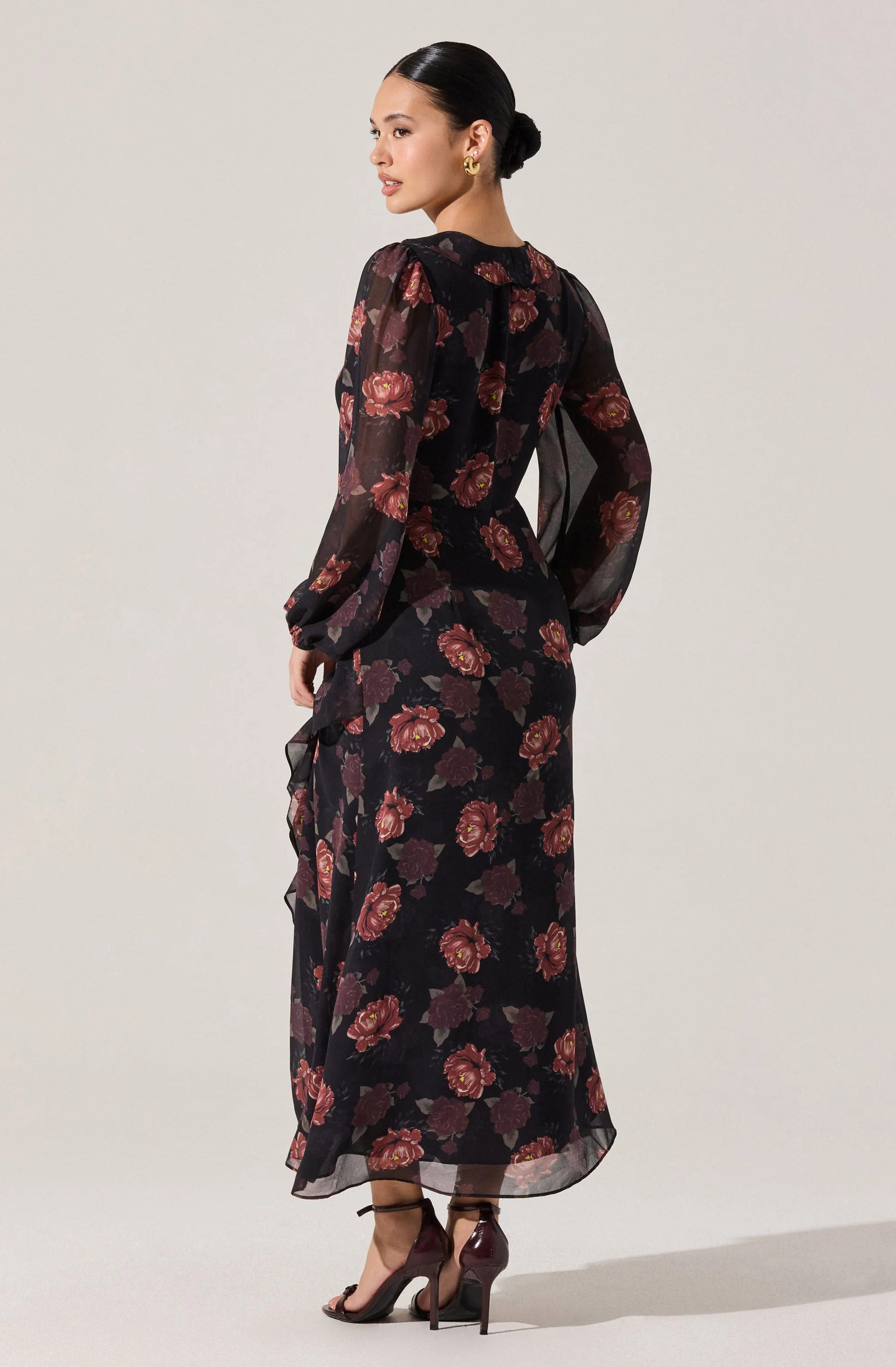 Corrina Floral Ruffle Maxi Dress - Image 4