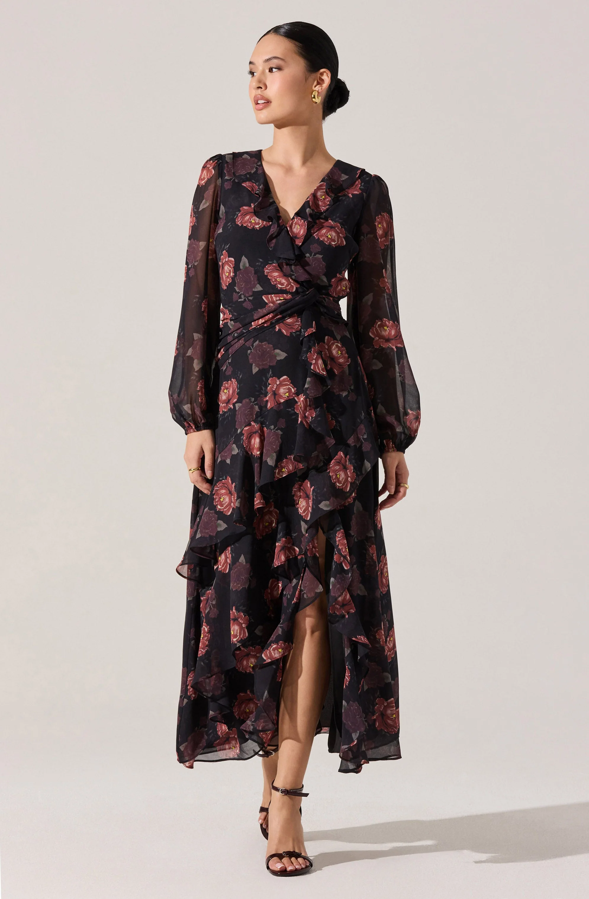 Corrina Floral Ruffle Maxi Dress - Image 5