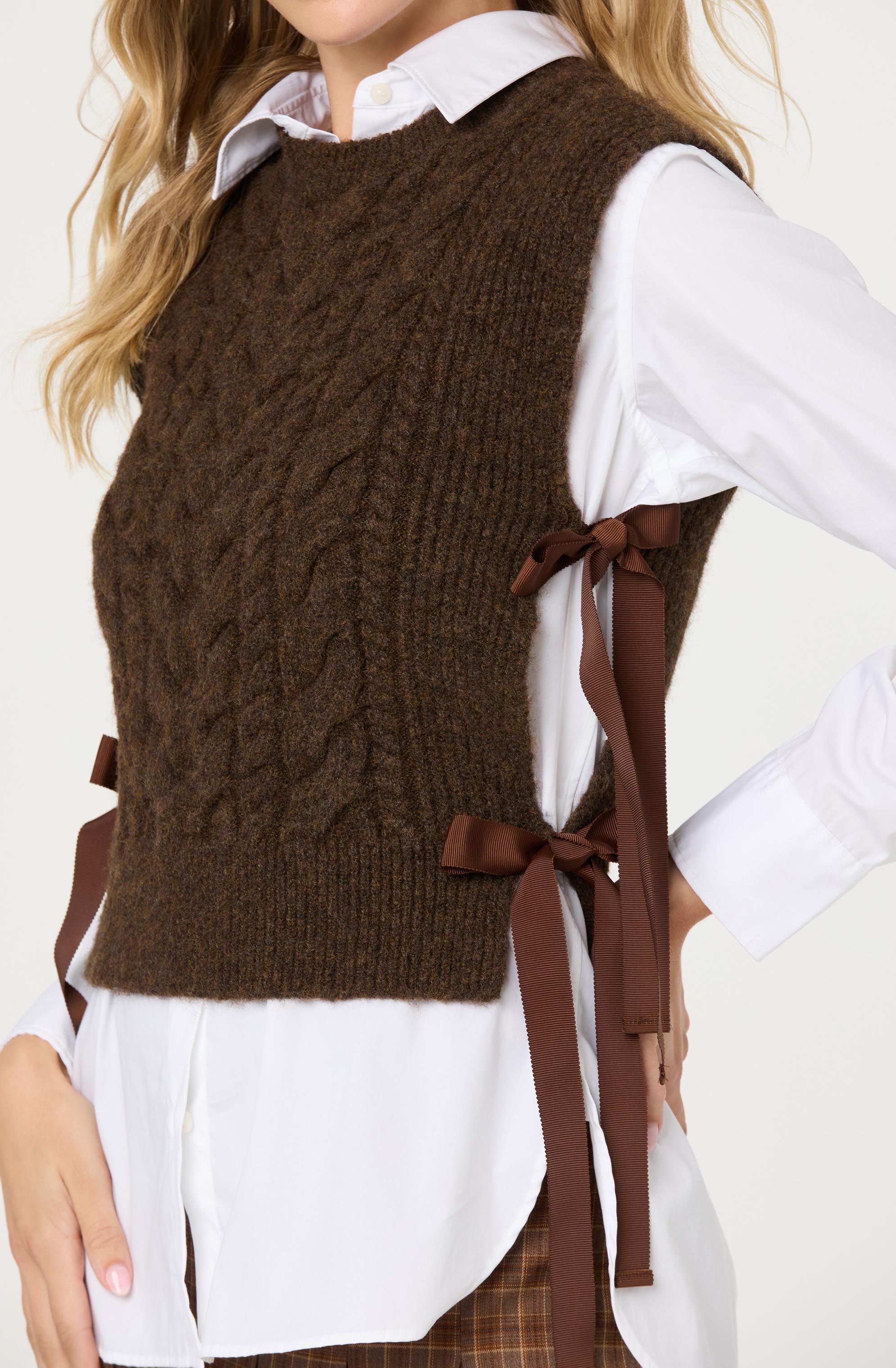 Cortney Side Tie Sweater Vest - Image 3
