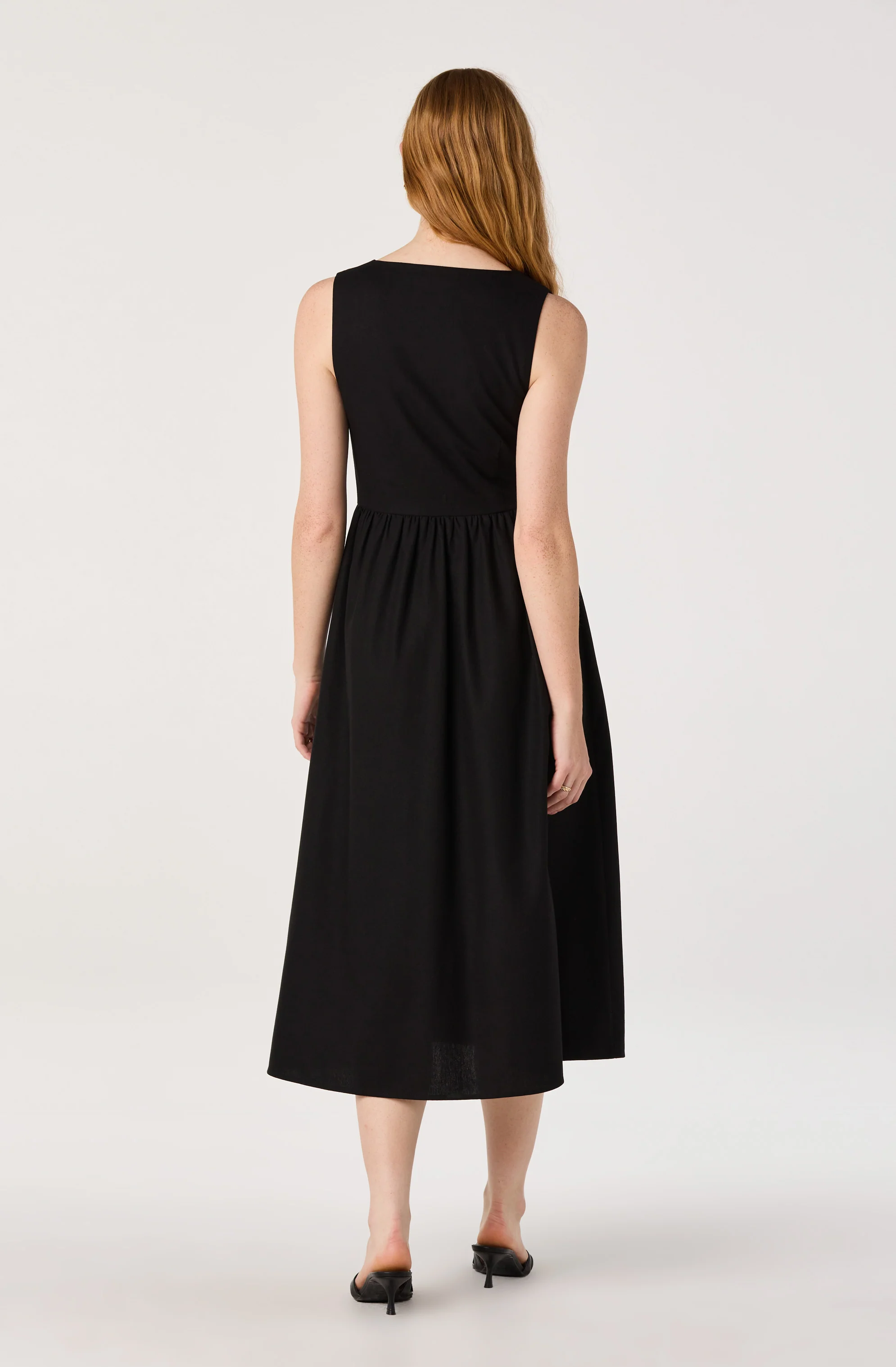 Cory V-Neck Button-Front Midi Dress - Image 3