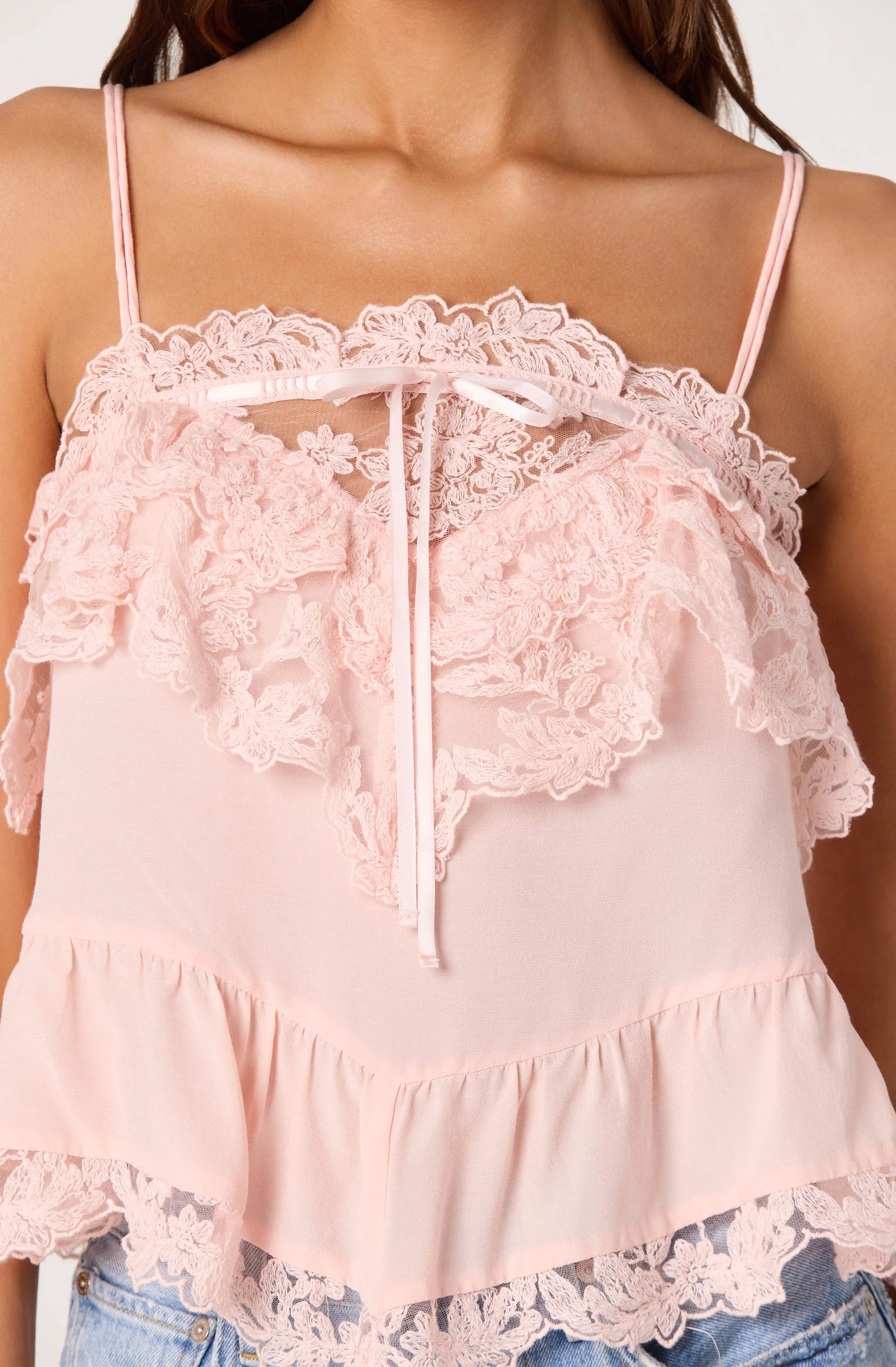 Cosette Ruffled Lace Trim Cami - Image 5