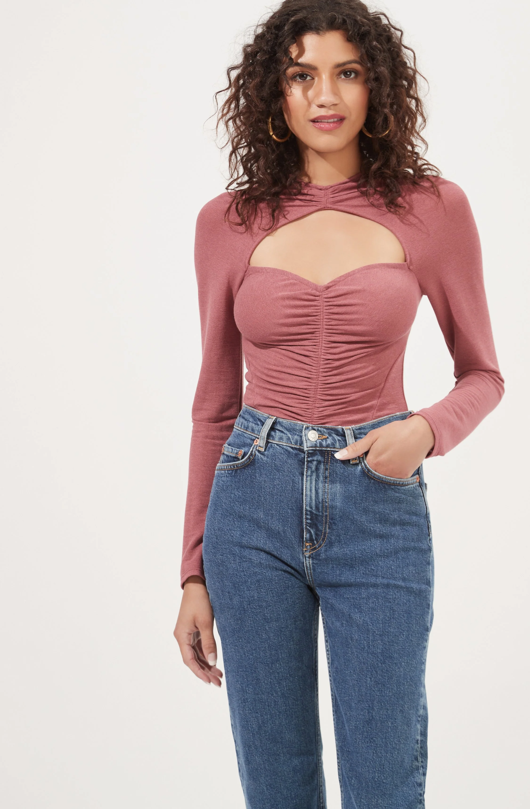 Cristen Ruched Cutout Bodysuit - Image 9