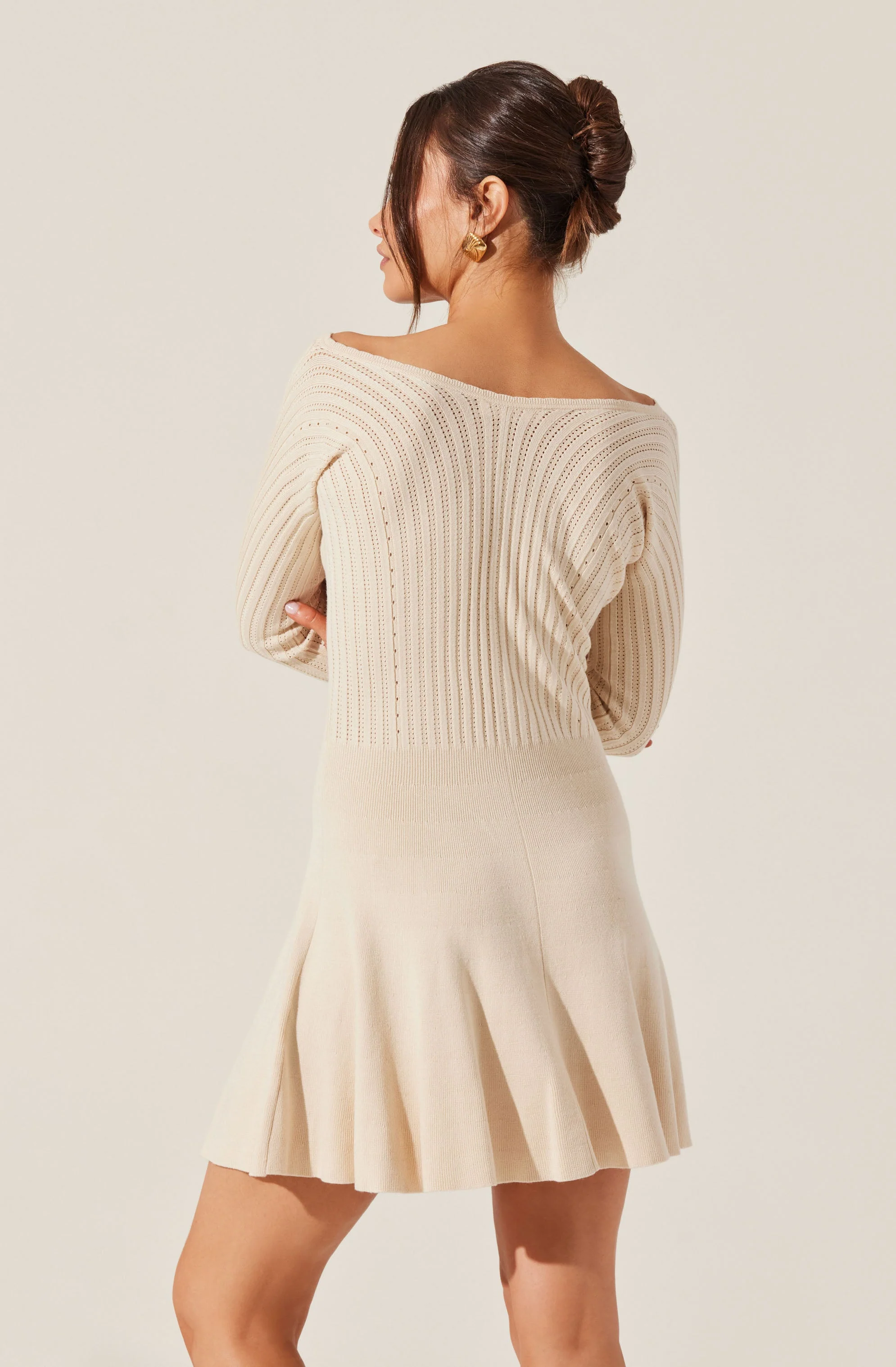 Cybele Pointelle Mini Sweater Dress - Image 3
