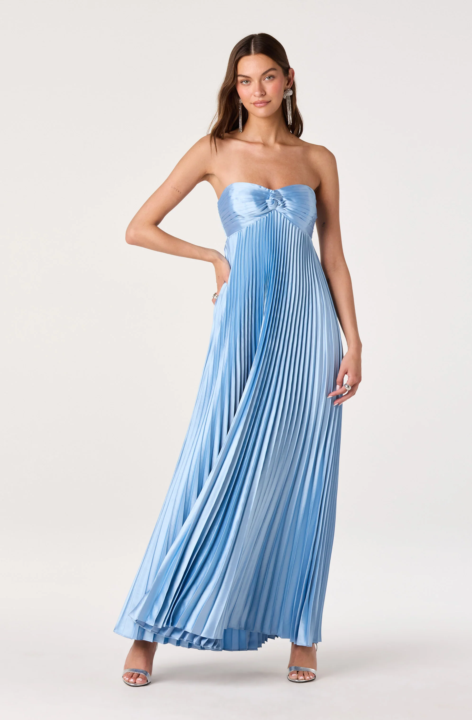 Cyrina Plissé Strapless Maxi Gown - Image 2