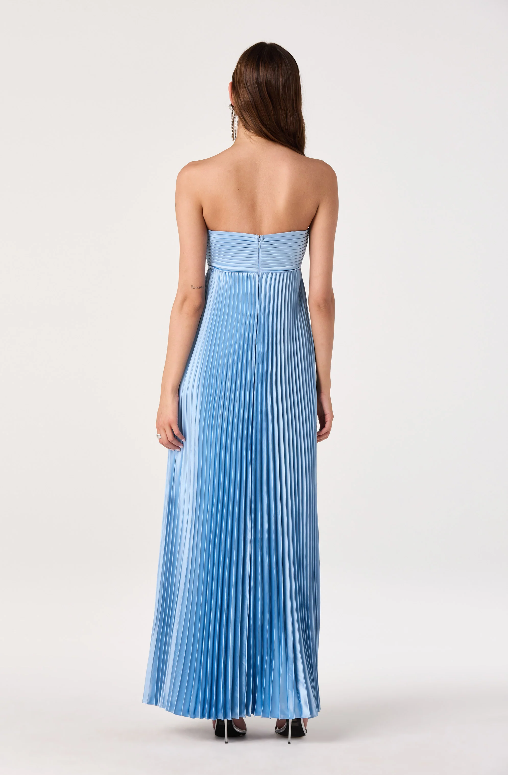 Cyrina Plissé Strapless Maxi Gown - Image 3