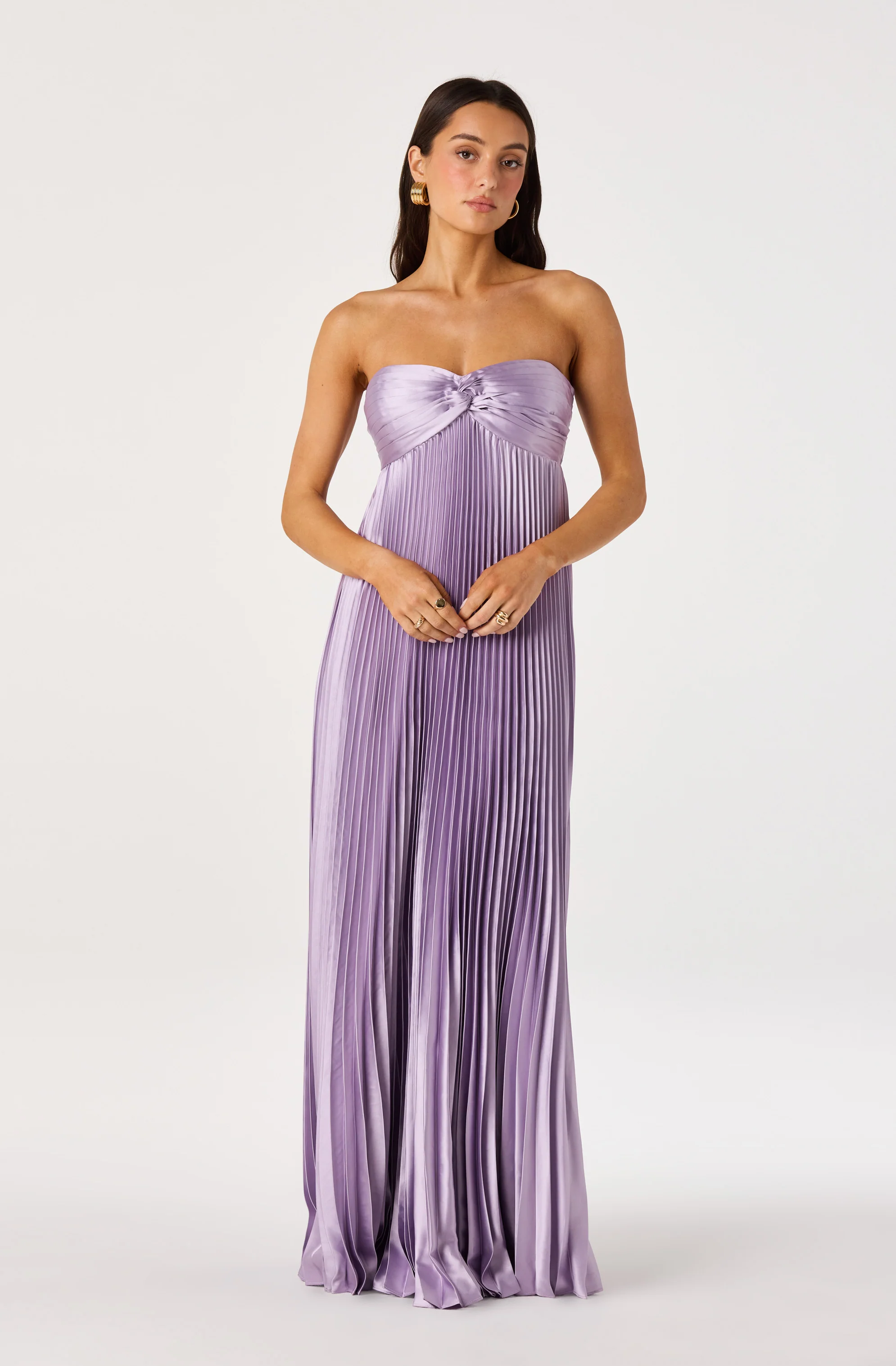 Cyrina Plissé Strapless Maxi Gown - Image 8
