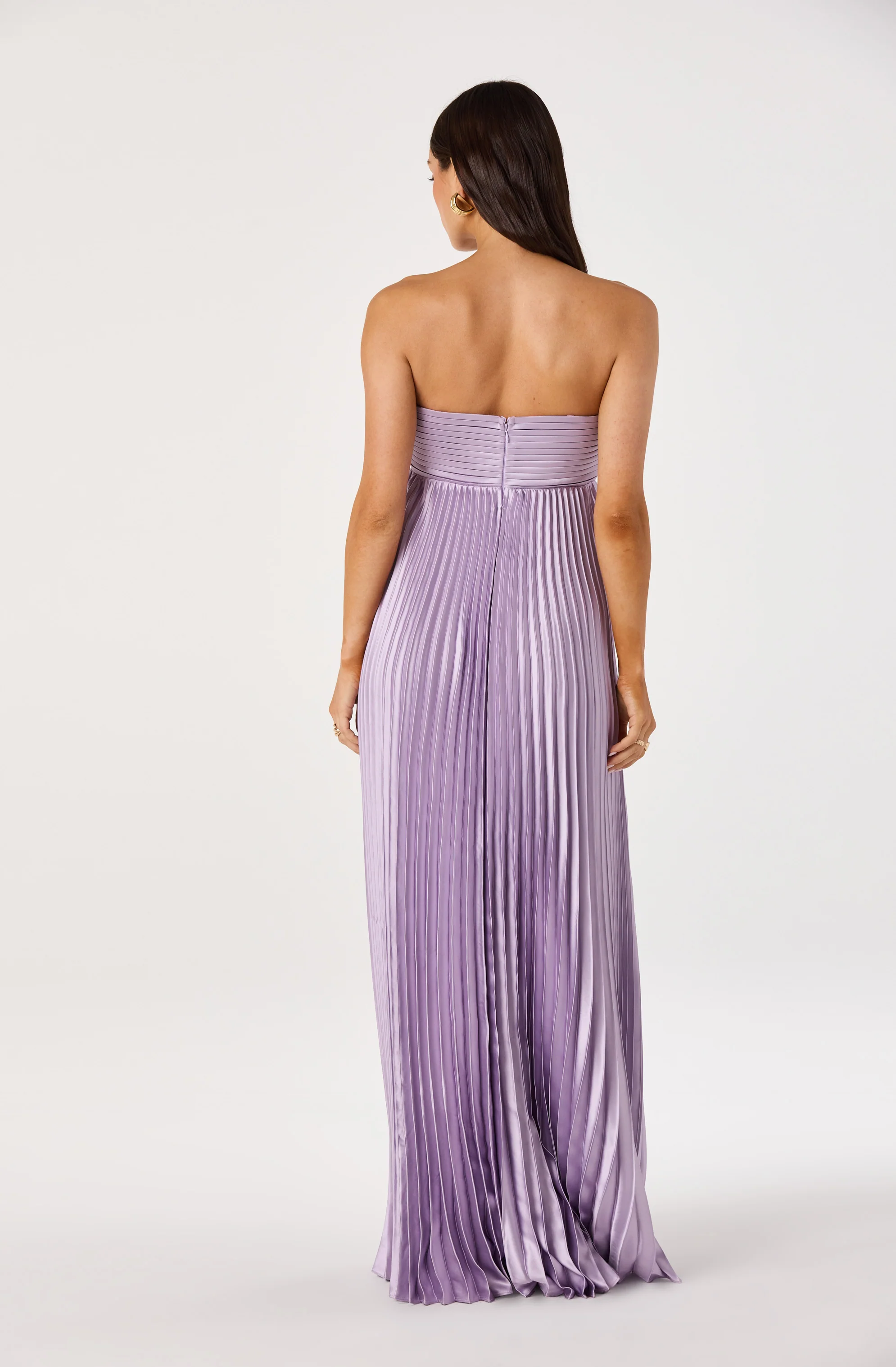 Cyrina Plissé Strapless Maxi Gown - Image 9