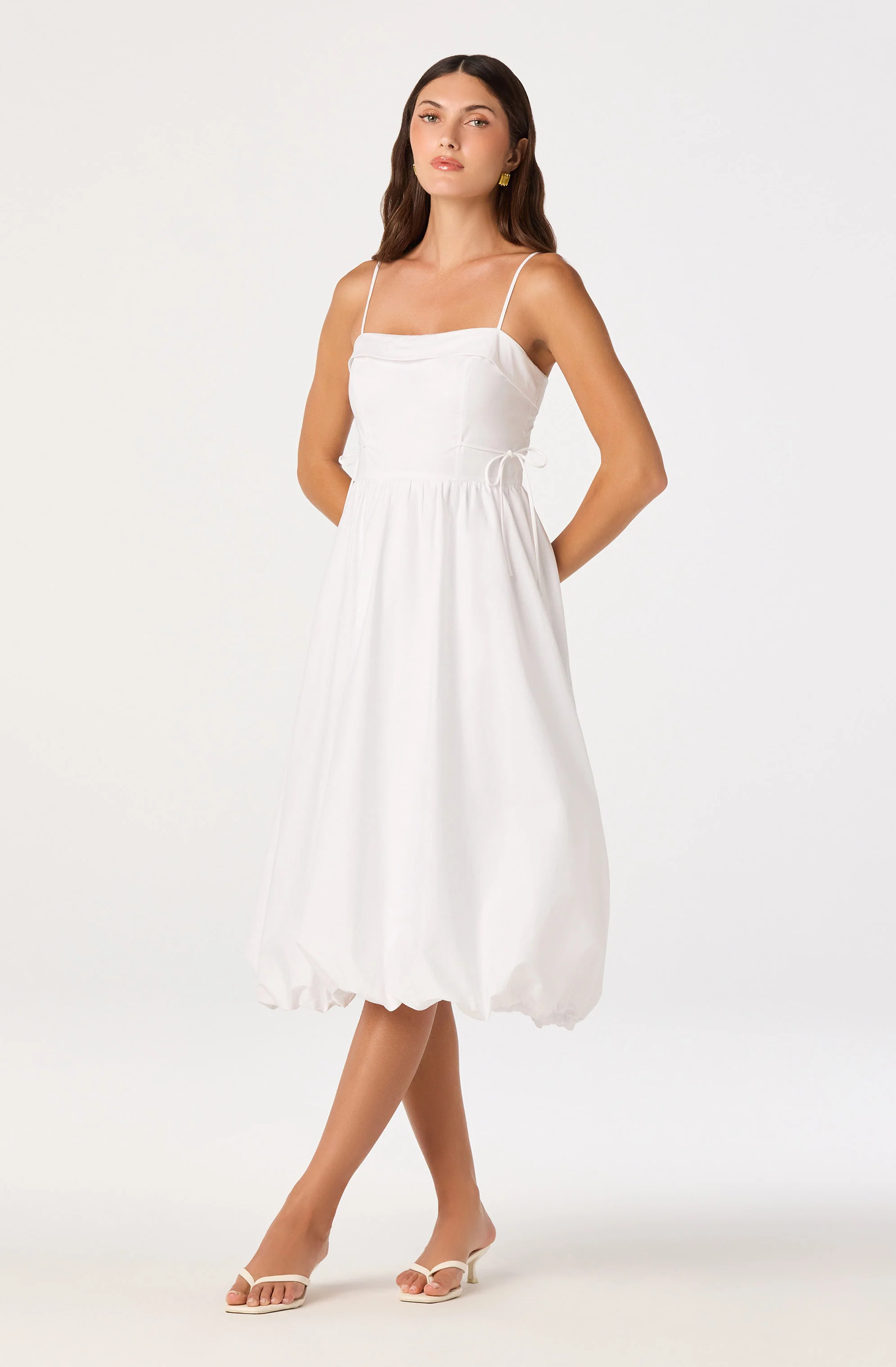 Dahlia Bubble Hem Midi Dress - Image 11