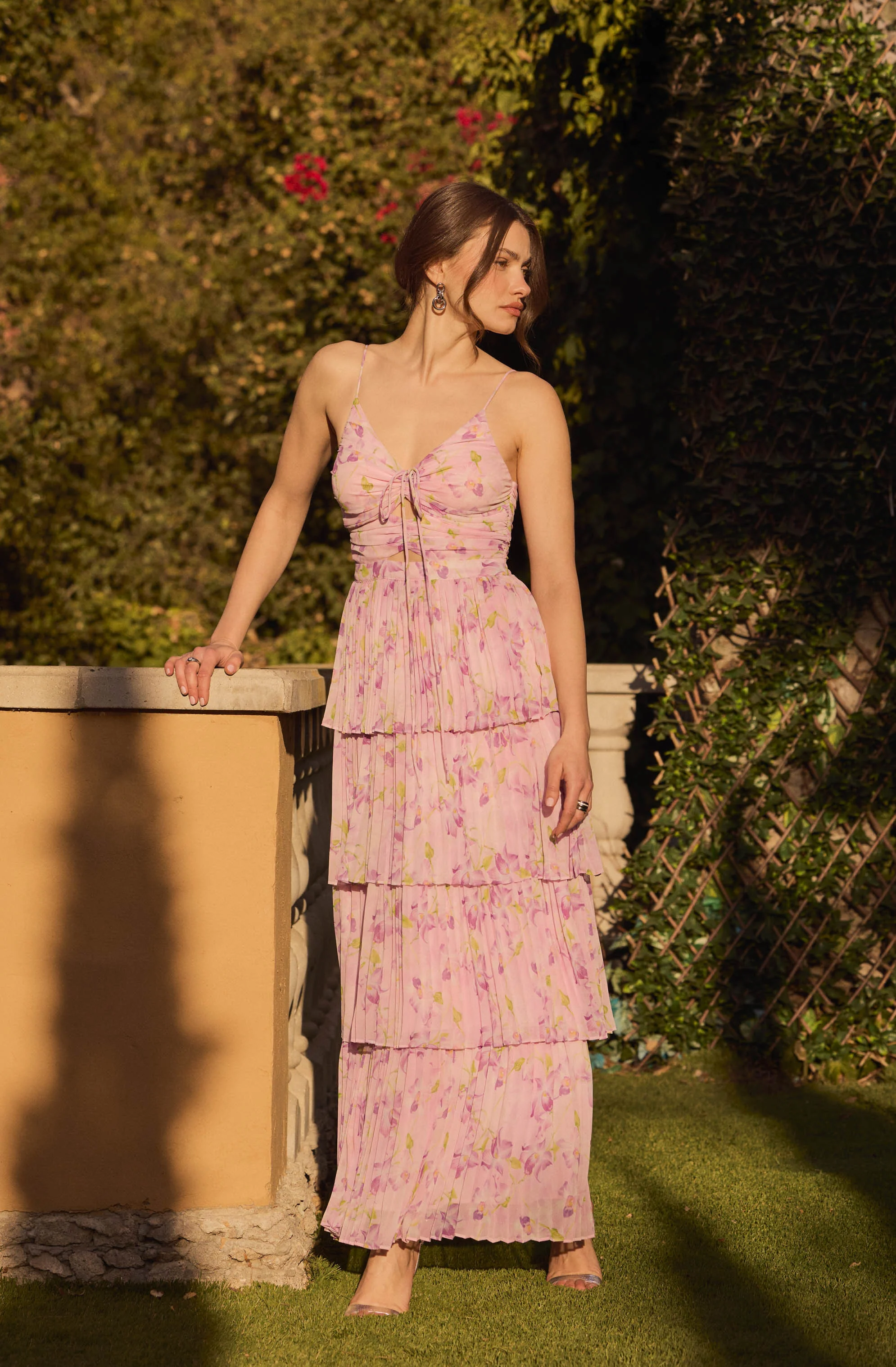 Daytona Pleated Floral Maxi Dress - Image 6