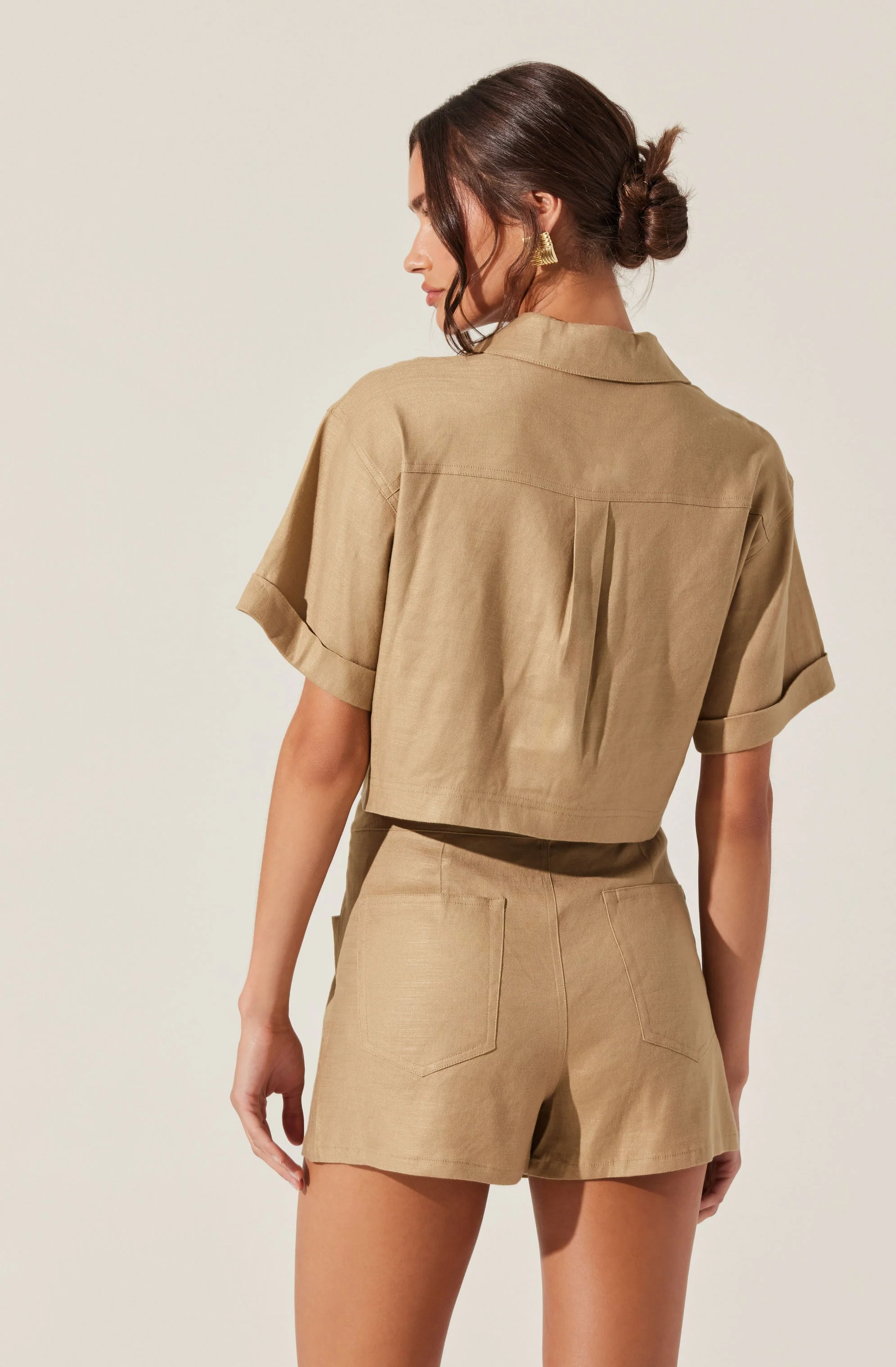 Deborah Linen Blend Safari Skort - Image 5