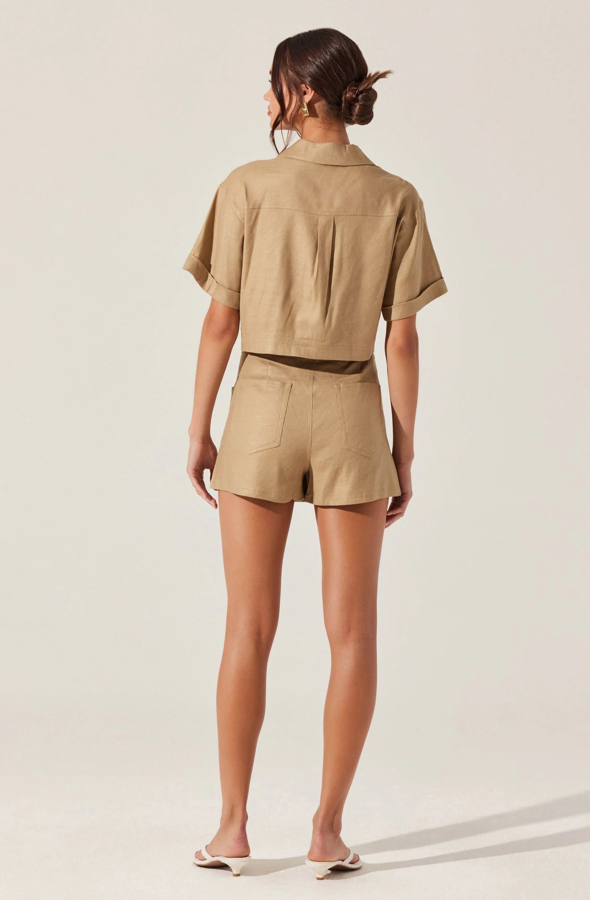 Deborah Linen Blend Safari Skort - Image 6