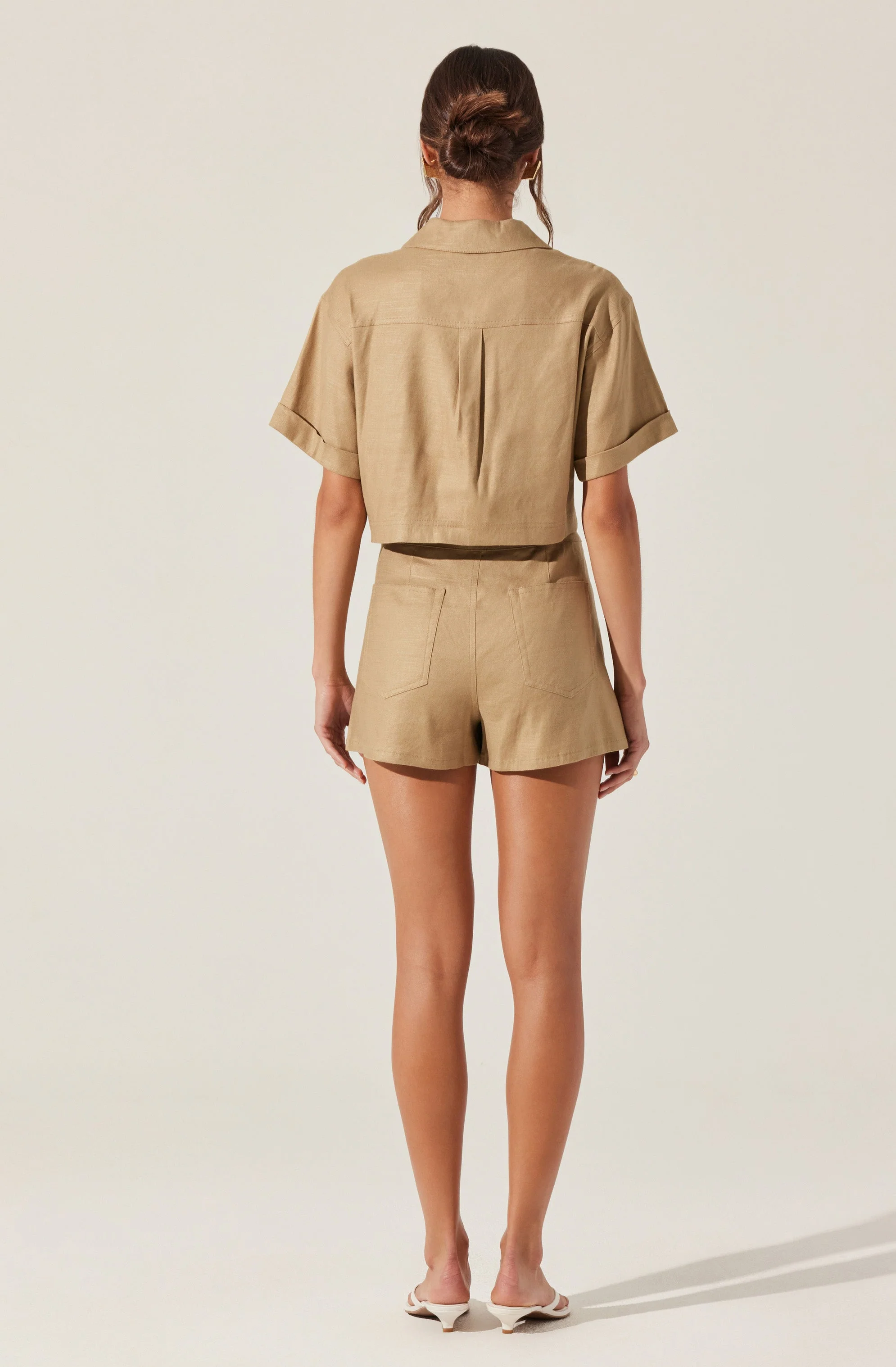 Deborah Linen Blend Safari Top - Image 6