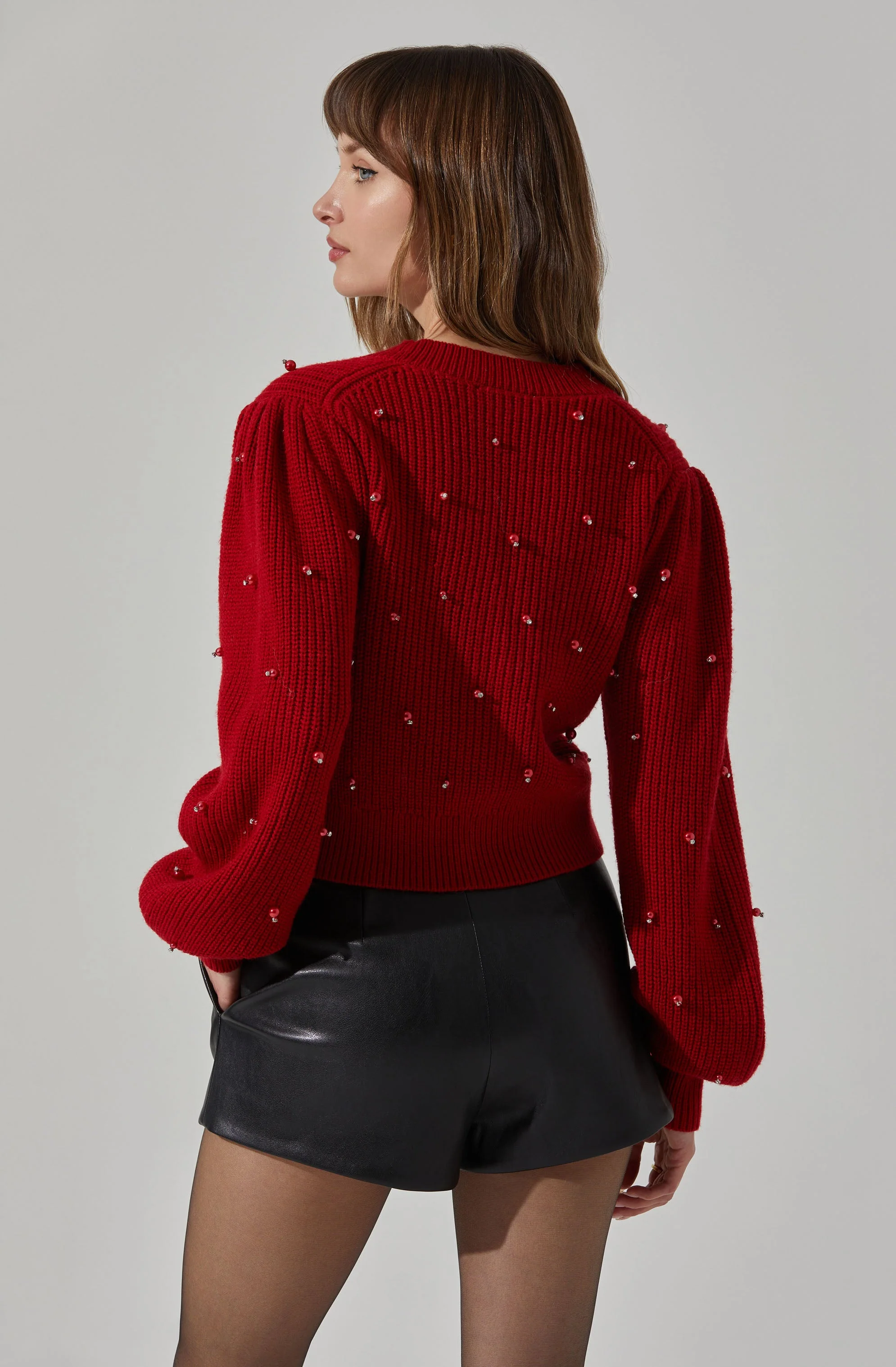 Delsie Pearl Embellished Cardigan - Image 10
